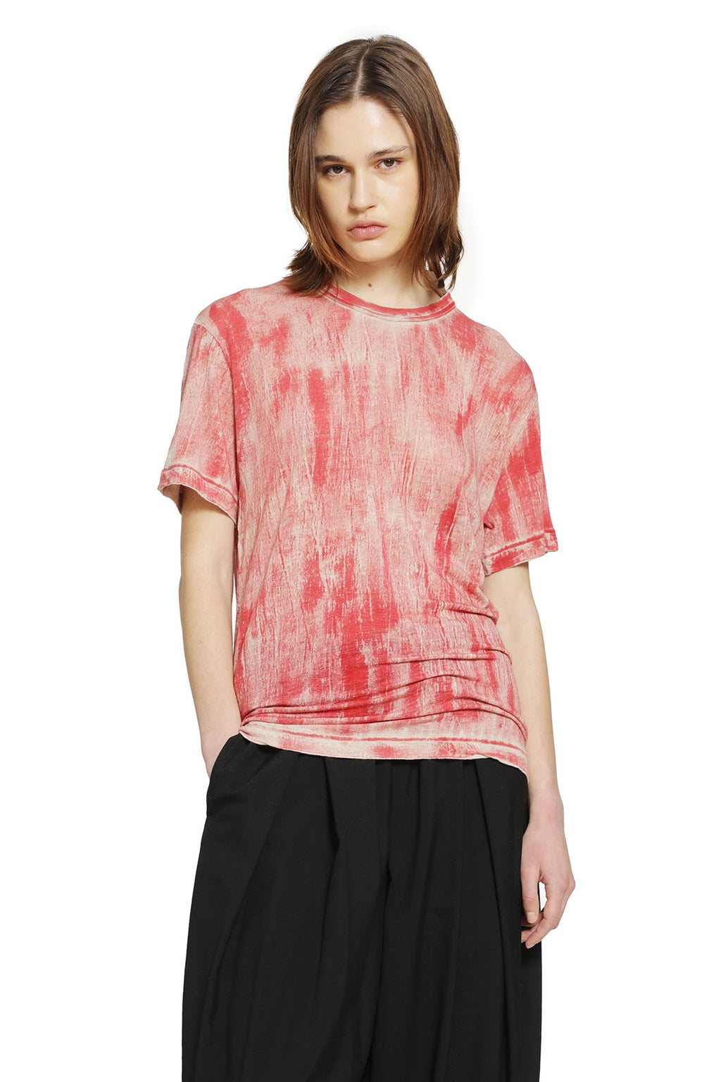 Overdyed Linen T-Shirt Comme des garcons оригінал – Купити в Україні – боковий вид