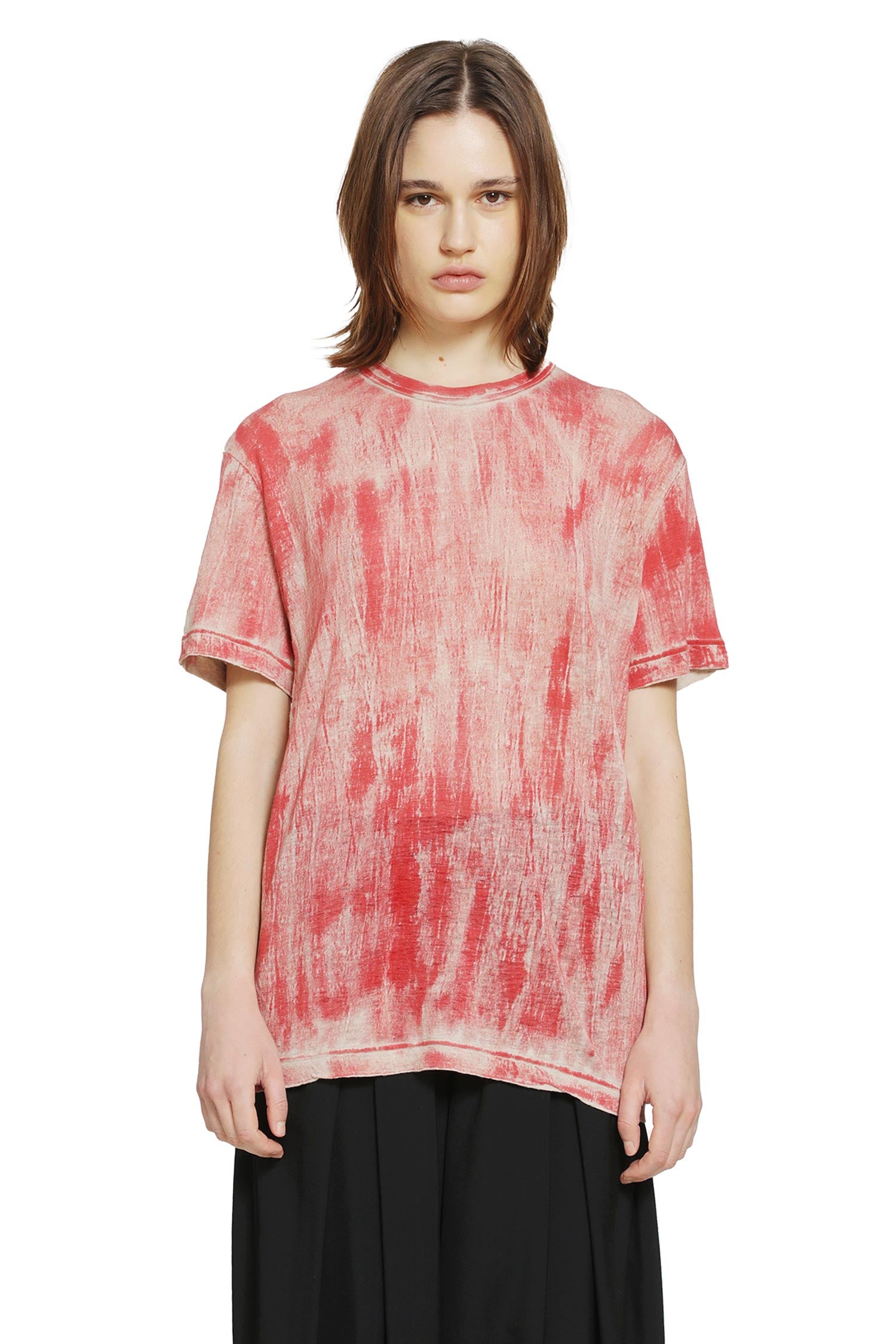 Overdyed Linen T-Shirt Comme des garcons оригінал – Купити в Україні – вид ззаду
