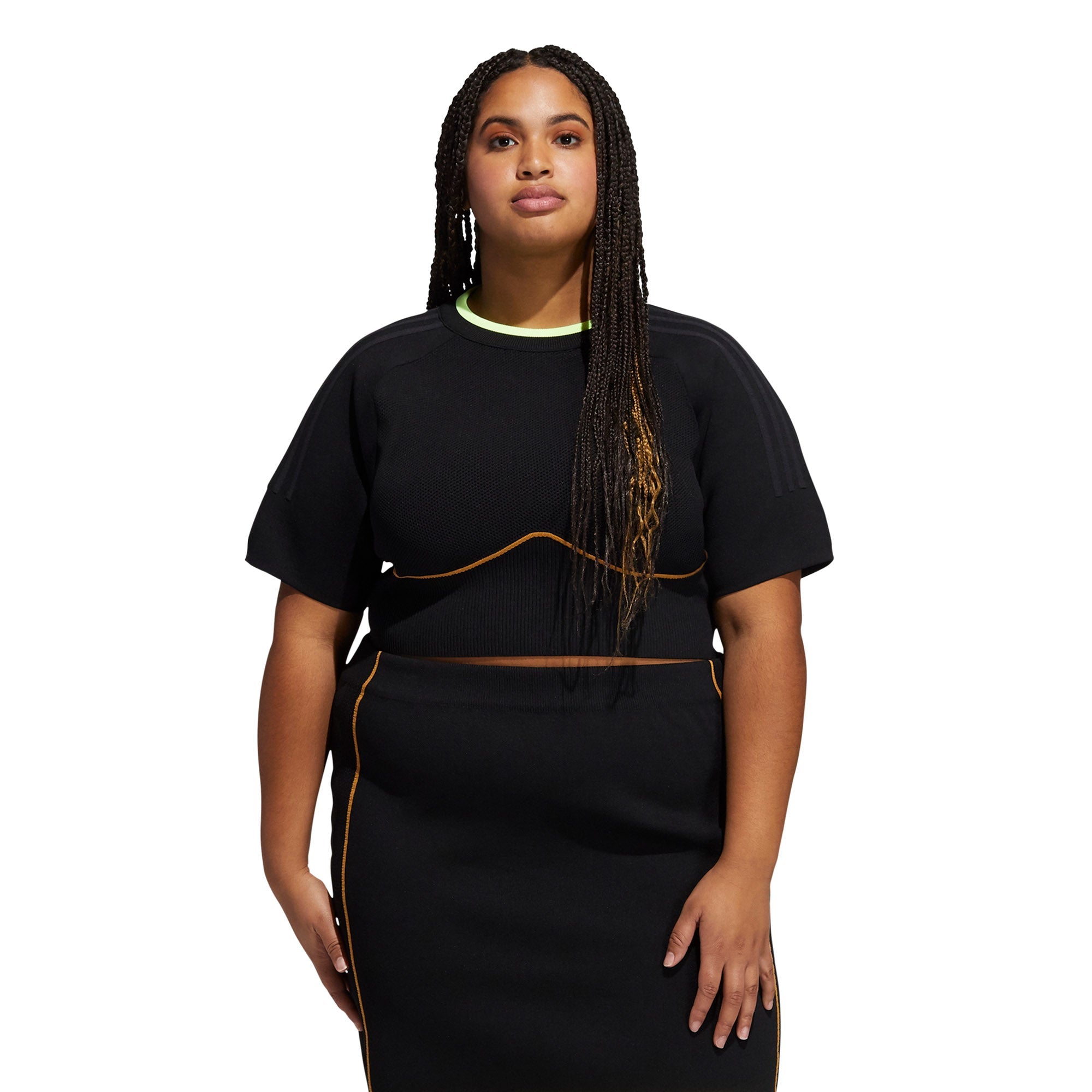 Women Knit Crop Top Adidas оригінал – Купити в Україні – вид ззаду - ADIDAS