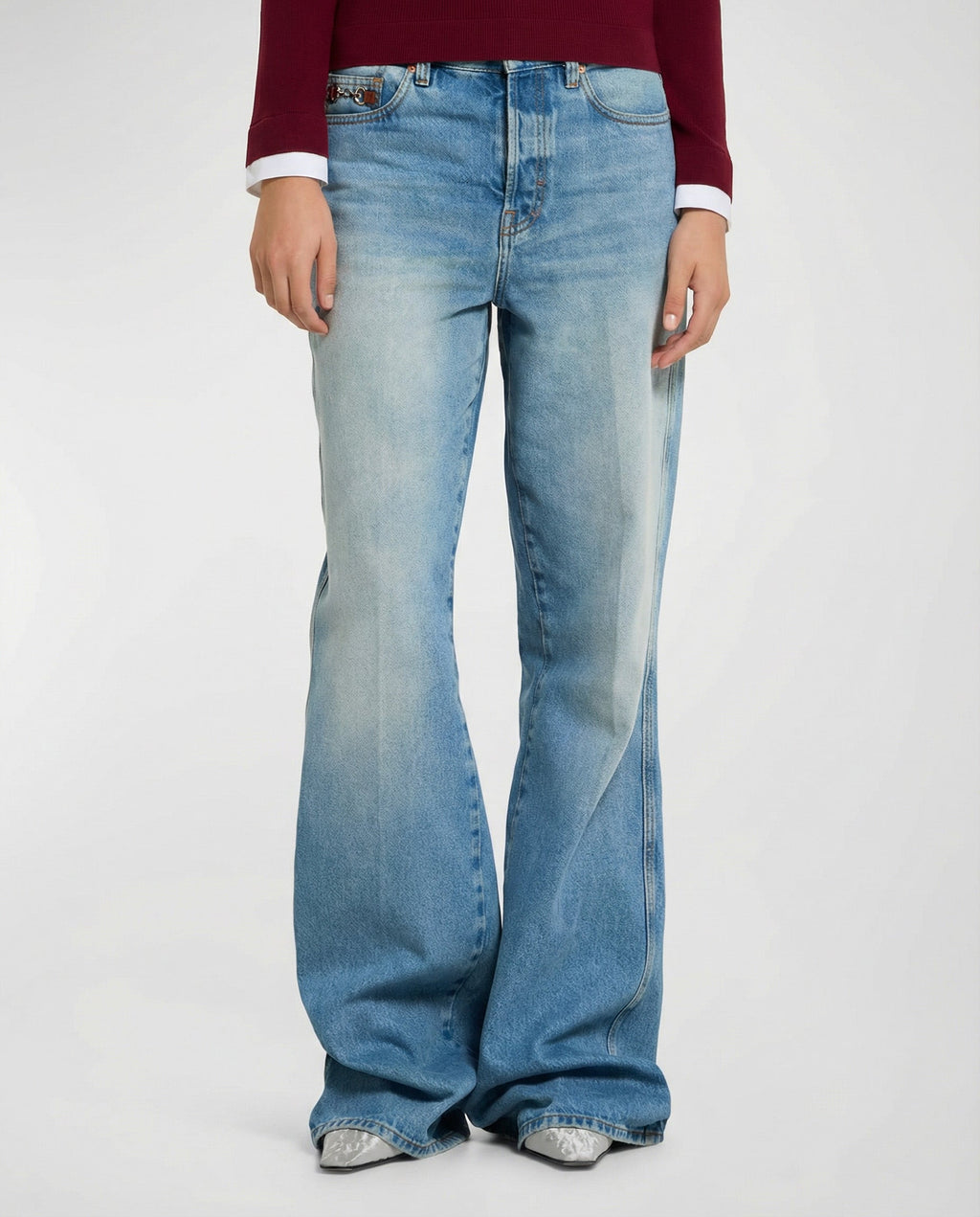 Flared Cotton Denim Jeans Gucci оригінал – Купити в Україні – вид ззаду