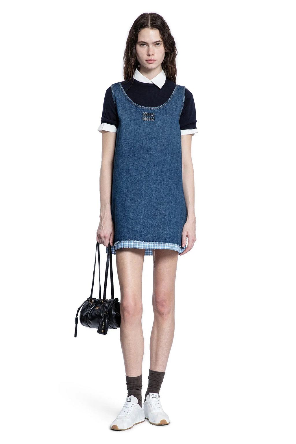 Woman Blue Dresses Miu miu – Гарантія оригінальності – боковий вид