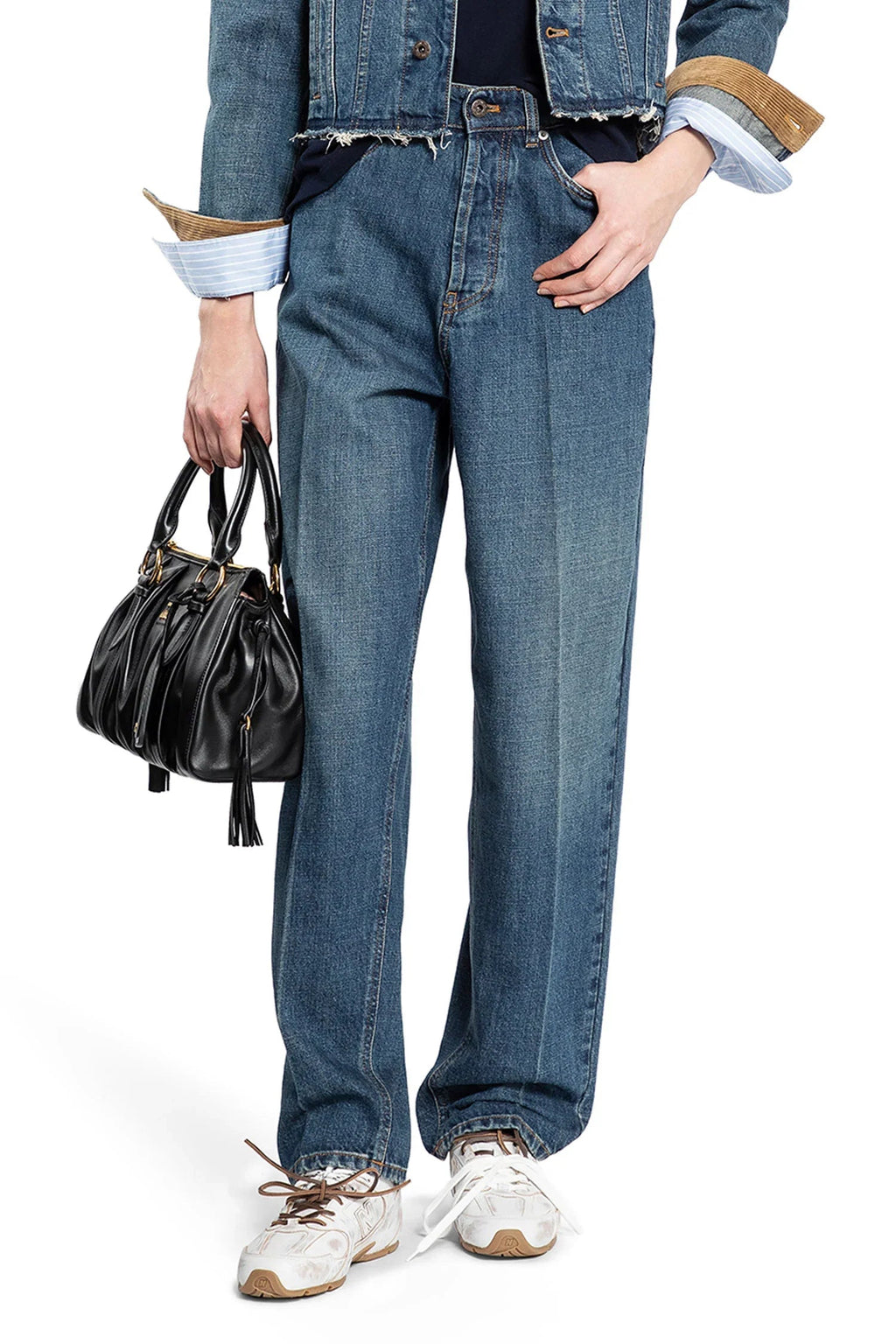 Оригінальна Woman Blue Jeans Miu miu – боковий вид