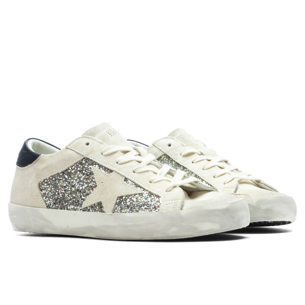 Оригінальна Womens Glitter Suede Super Star Golden goose – вид ззаду
