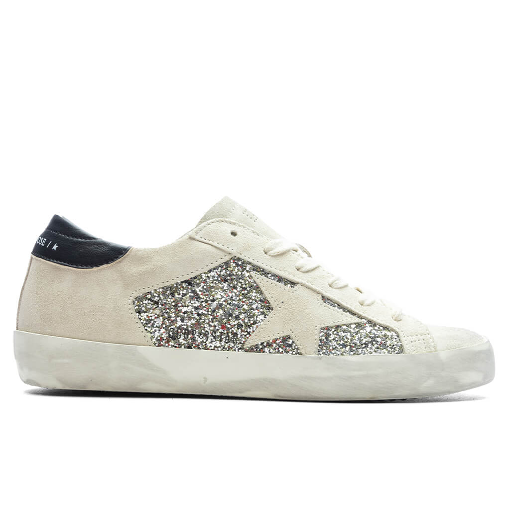 Оригінальна Womens Glitter Suede Super Star Golden goose – боковий вид