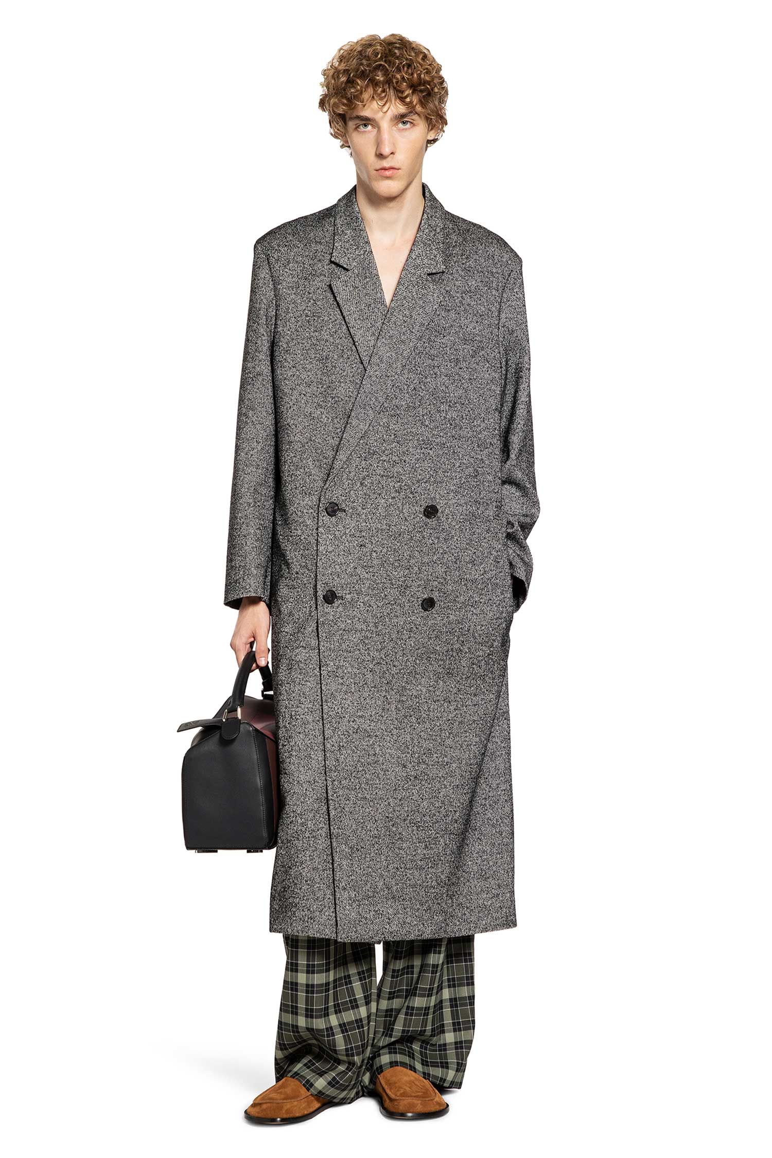 Оригінальна Wool Blend Double Breasted Coat Loewe – боковий вид