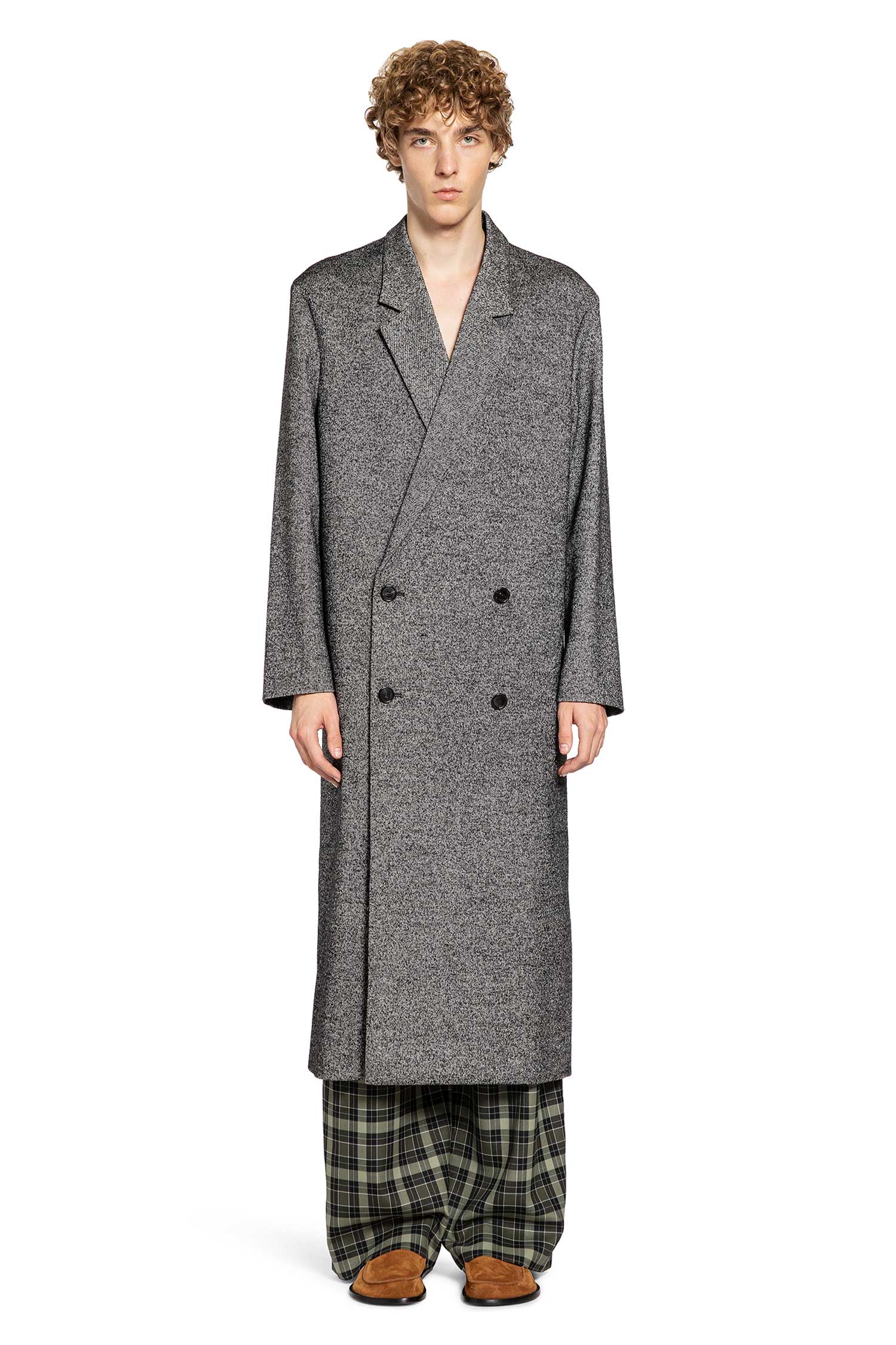 Оригінальна Wool Blend Double Breasted Coat Loewe – вид ззаду