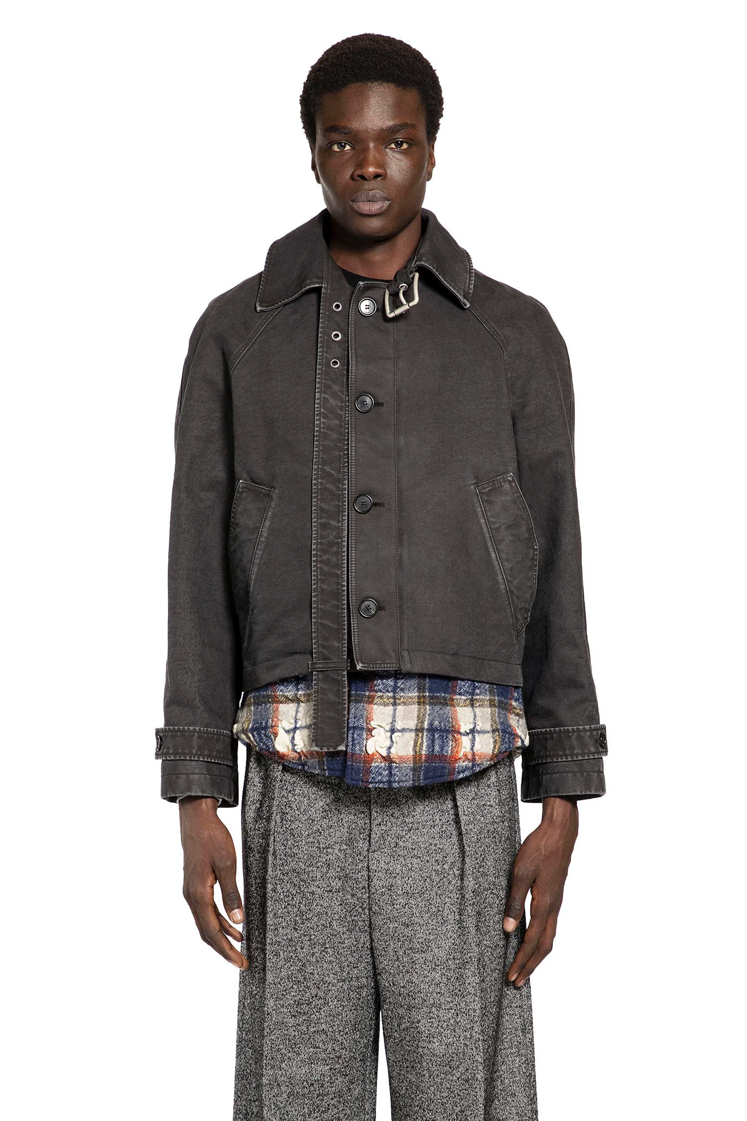 Belted Jacket In Cotton Loewe – Гарантія оригінальності – боковий вид