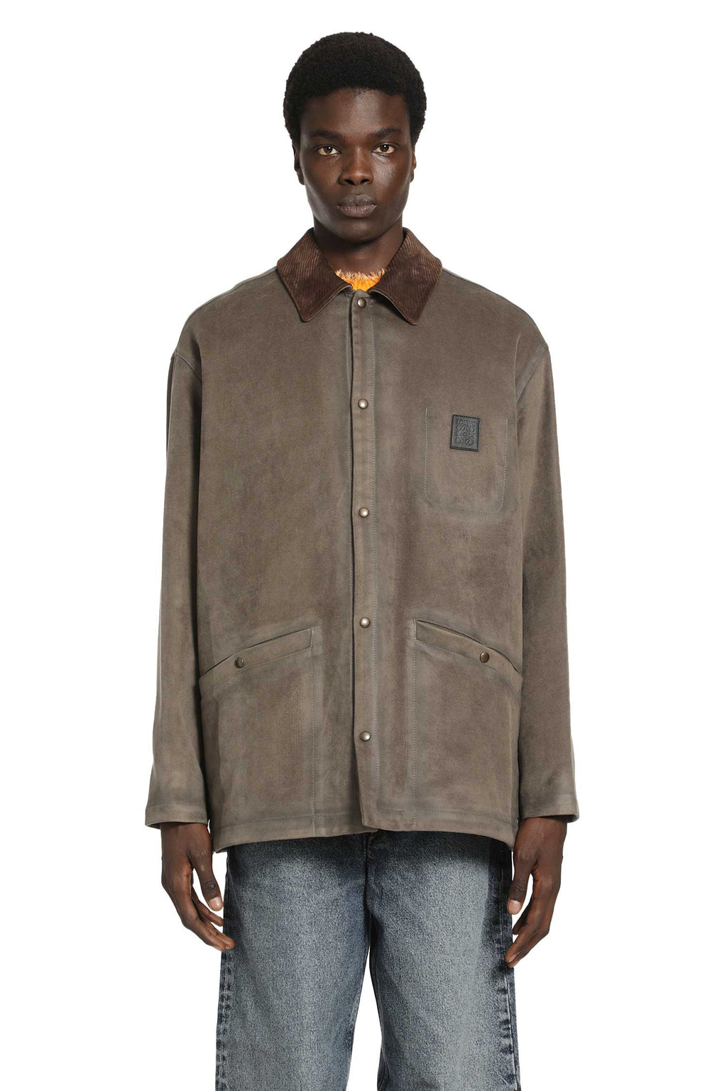 Оригінальна Overshirt In Cotton Blend Loewe – боковий вид