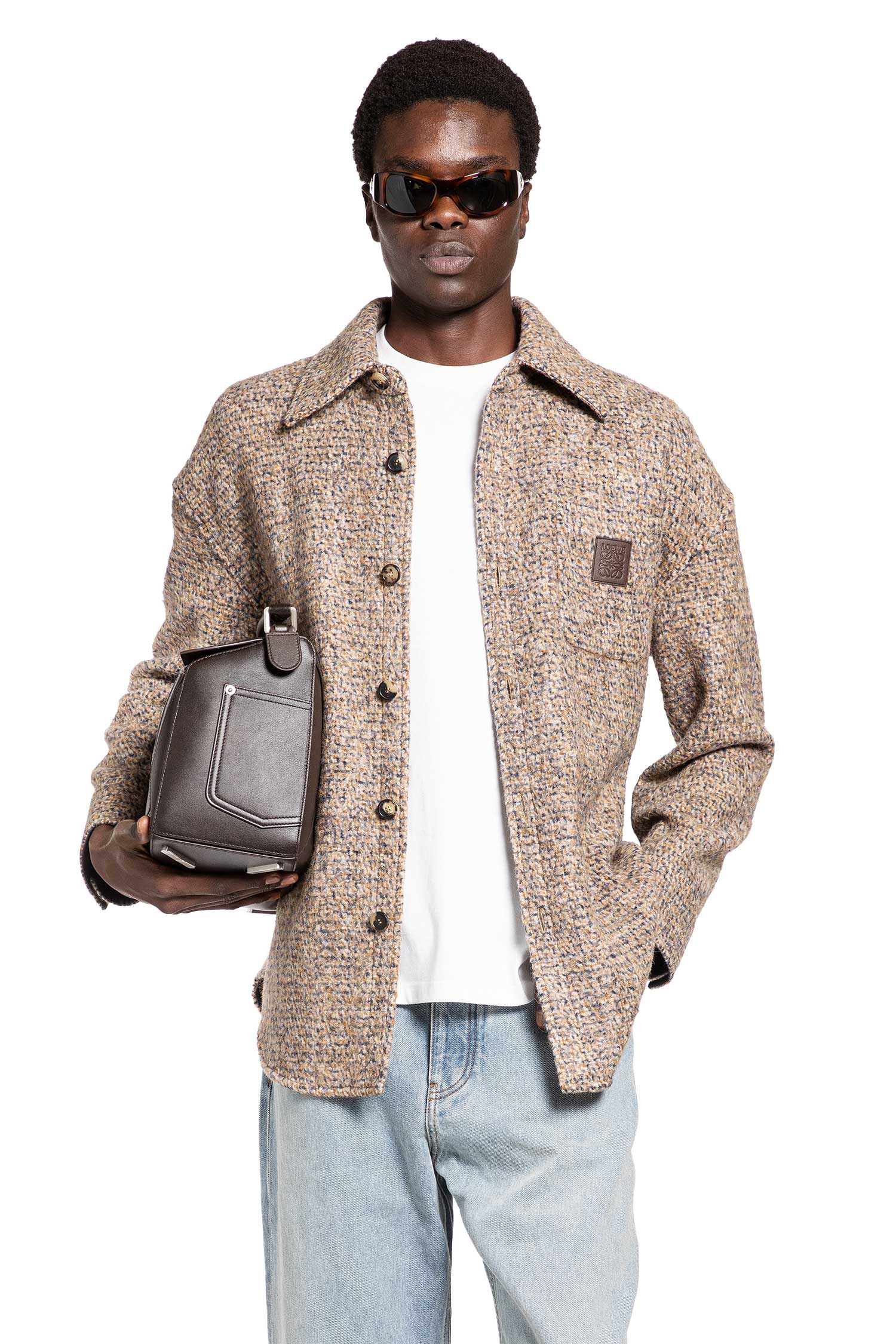 Overshirt In Wool And Lama Loewe оригінал – Купити в Україні – боковий вид