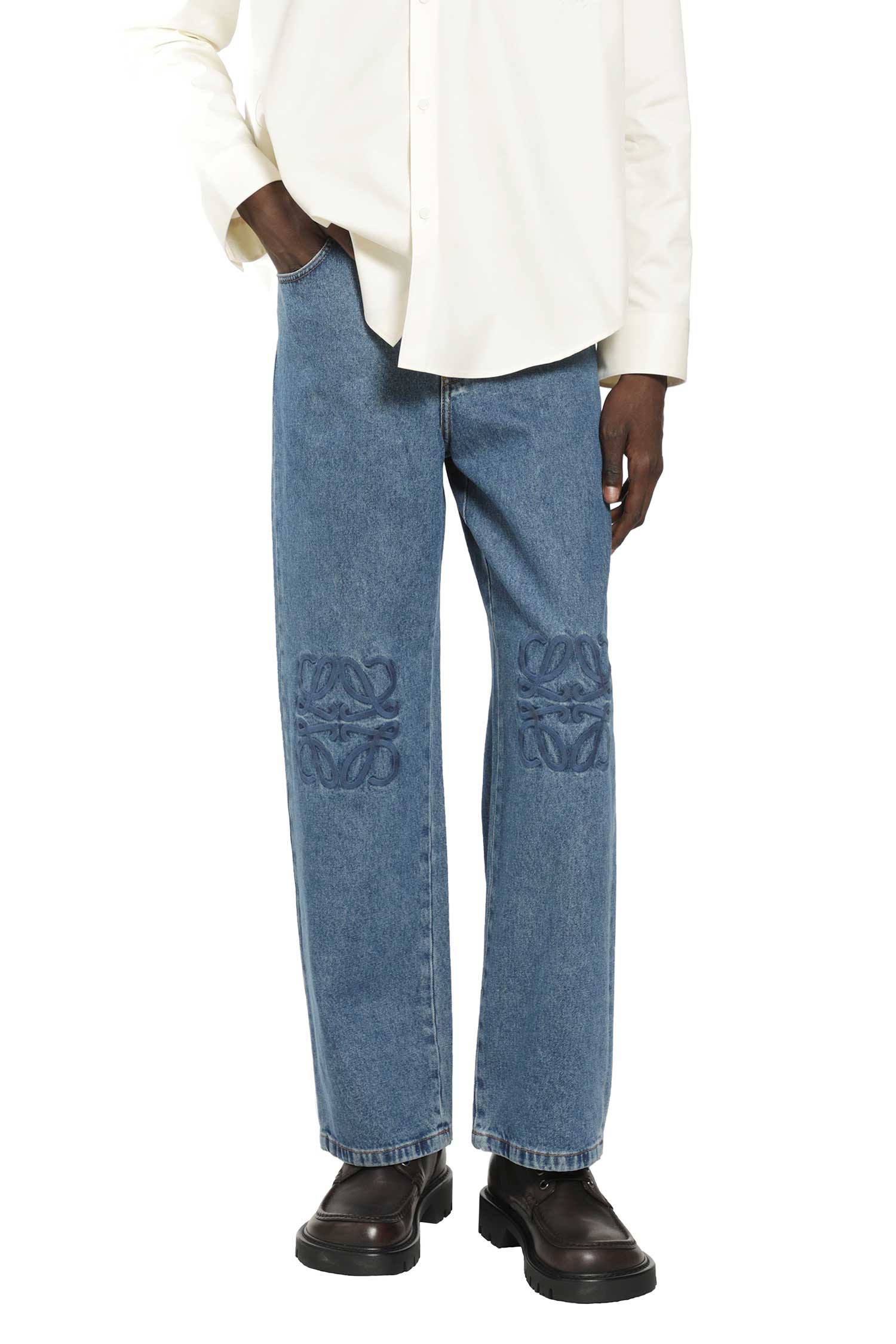 Anagram Baggy Jeans Loewe – Гарантія оригінальності – боковий вид