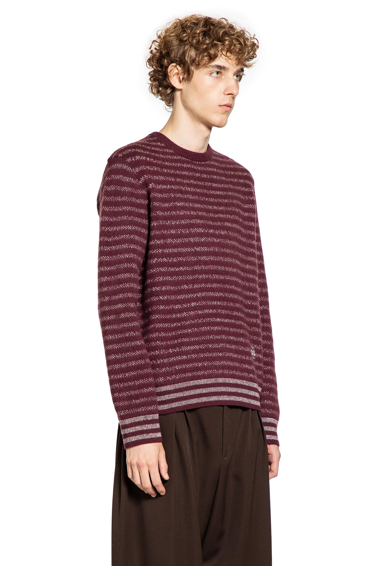 Wool Striped Crewneck Knitwear Loewe – Гарантія оригінальності – детальний вид