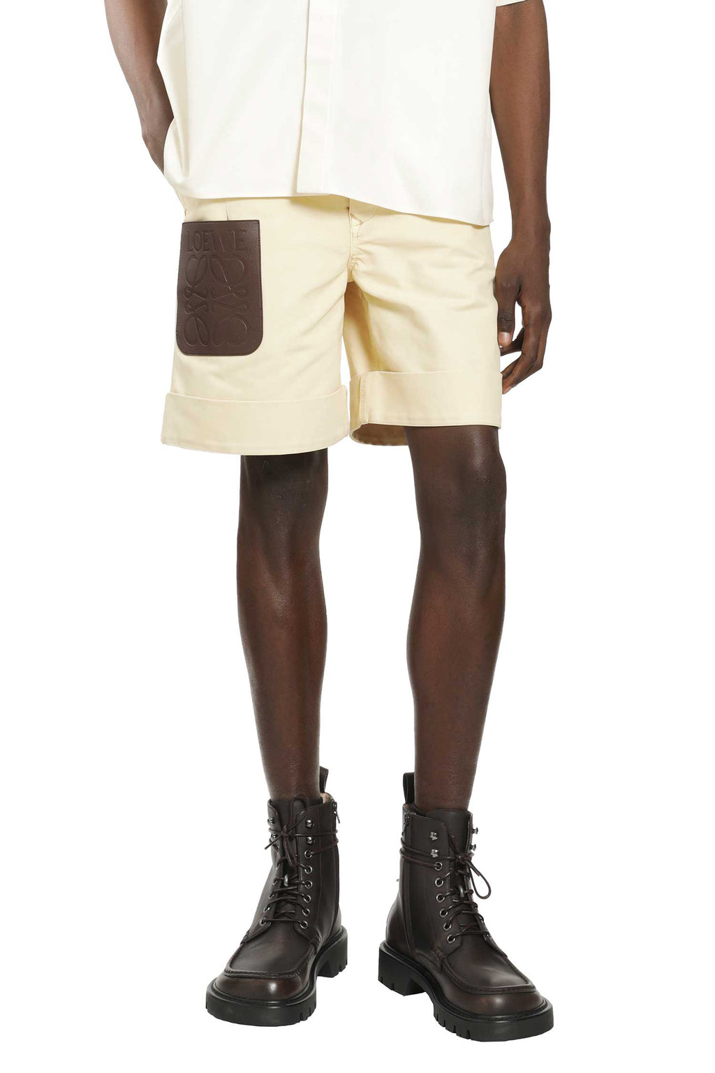 Turn-Up Shorts In Cotton Loewe оригінал – Купити в Україні – боковий вид