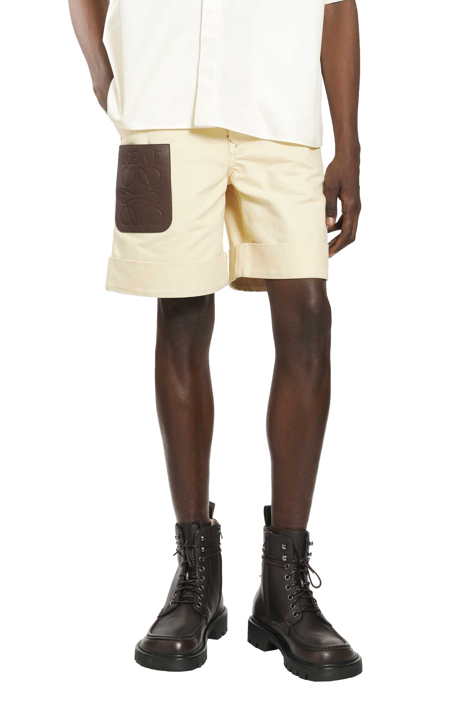 Turn-Up Shorts In Cotton Loewe оригінал – Купити в Україні – боковий вид