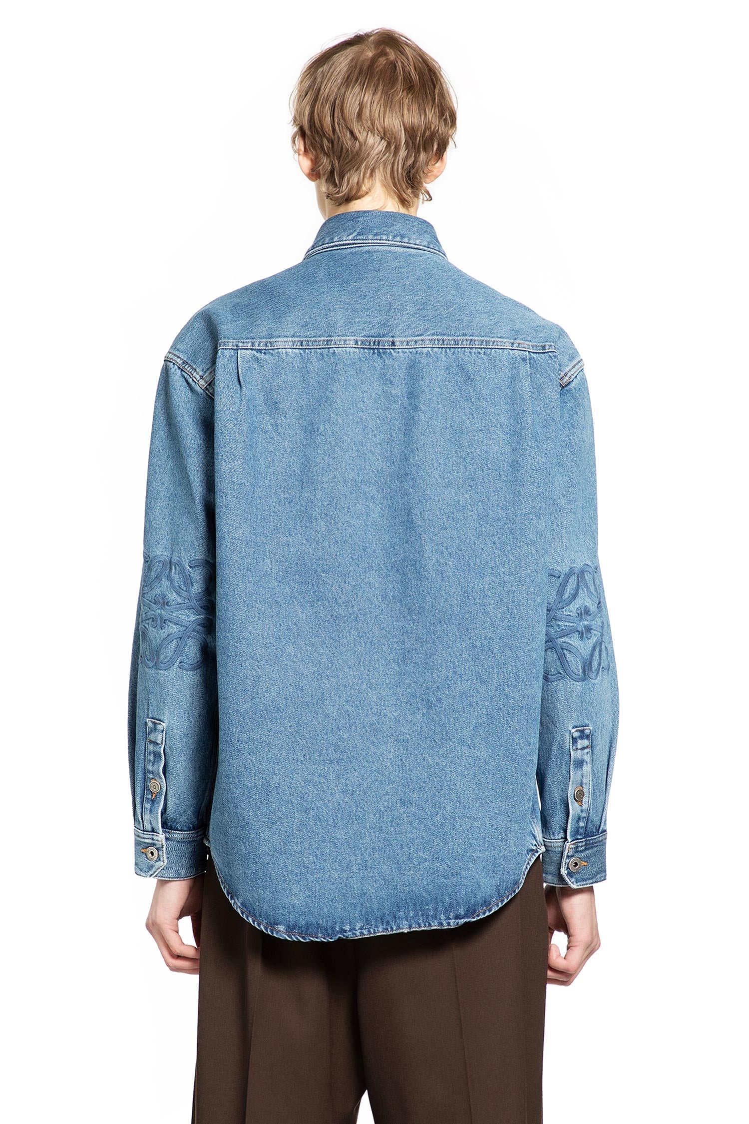 Anagram Overshirt In Denim Loewe – Гарантія оригінальності – збільшений вид