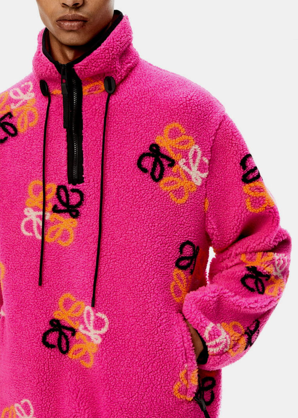 Fluo Pink Anagram Jacquard Fleece Loewe – Гарантія оригінальності – збільшений вид
