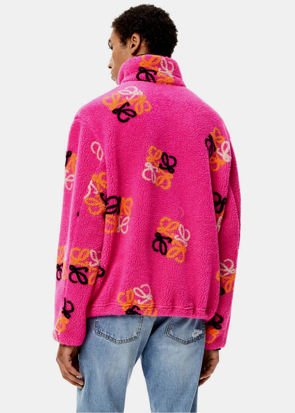 Fluo Pink Anagram Jacquard Fleece Loewe – Гарантія оригінальності – детальний вид