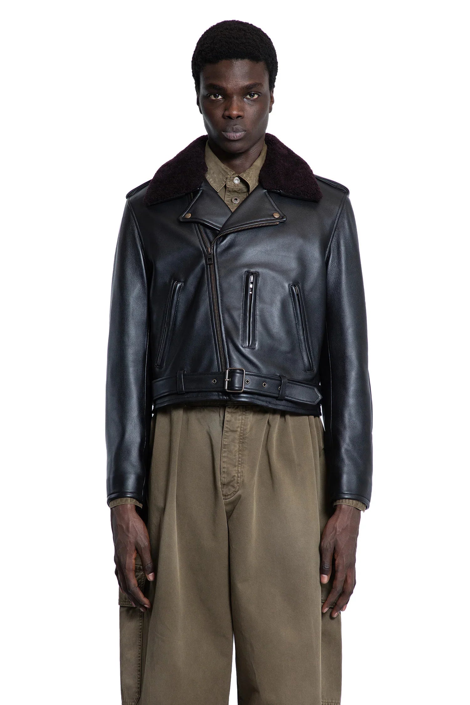 Leather Biker Jacket Loewe оригінал – Купити в Україні – вид ззаду