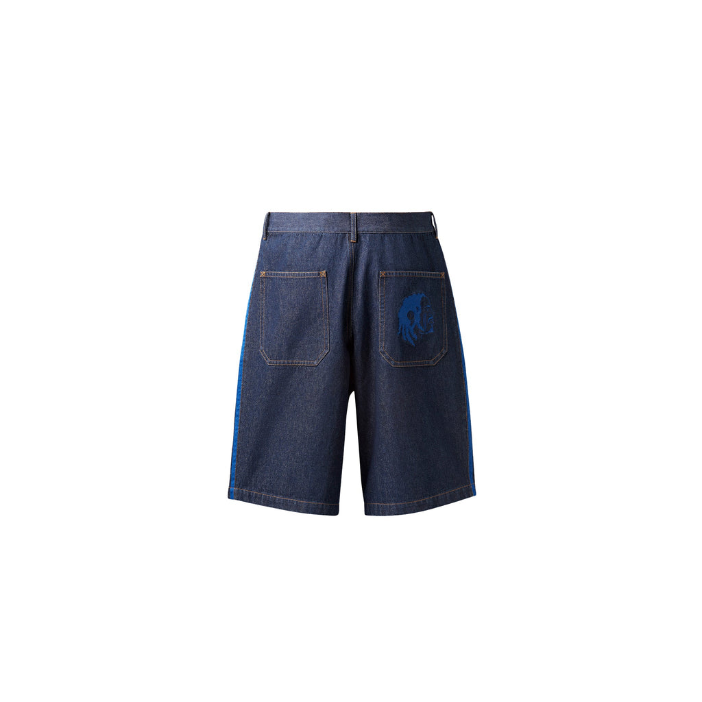 X Kf Mens Jean Shorts Medium Blue Denim Adidas – Гарантія оригінальності – вид ззаду
