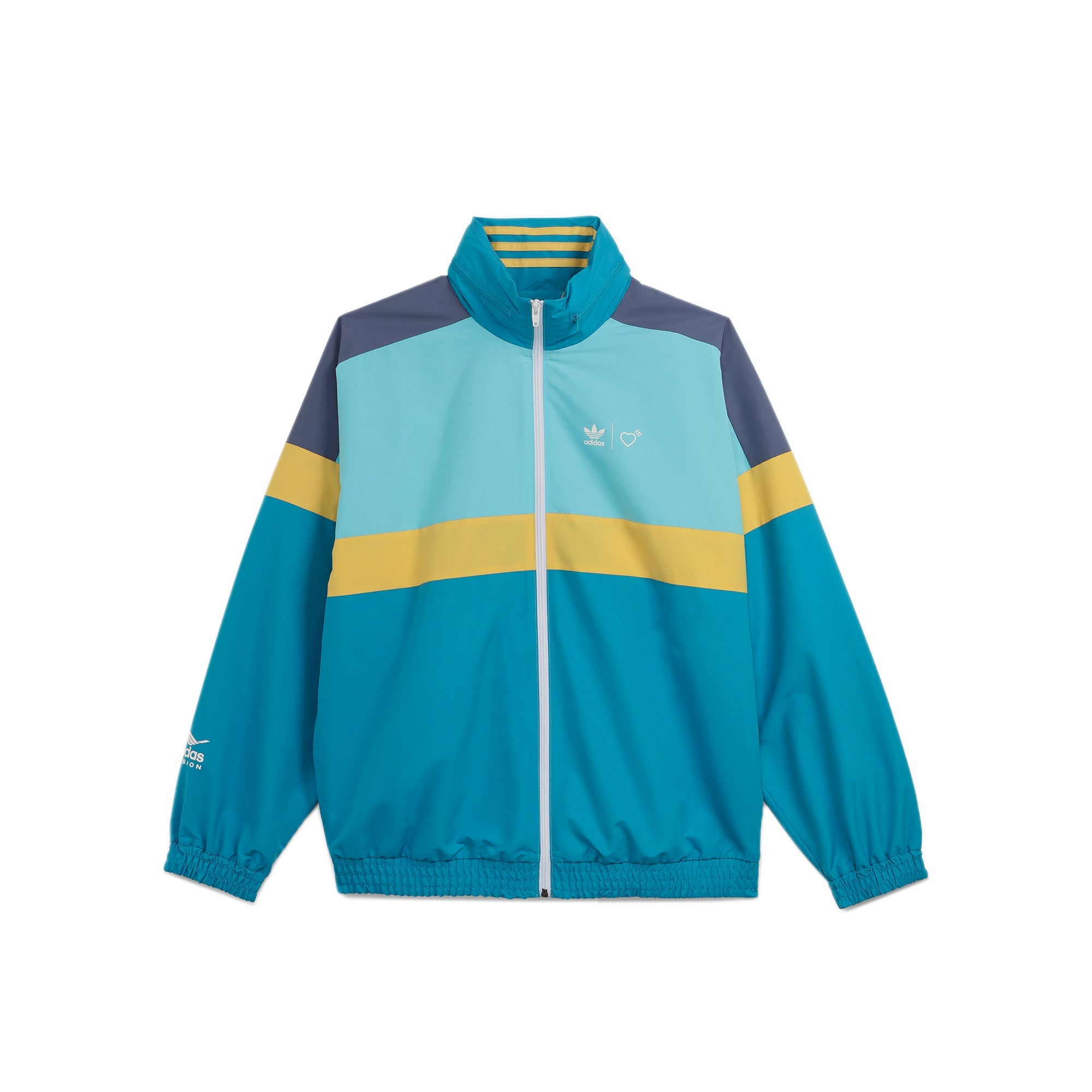Оригінальна By Human Made Mens Windbreaker Jacket Lt Aqua Adidas – боковий вид - ADIDAS
