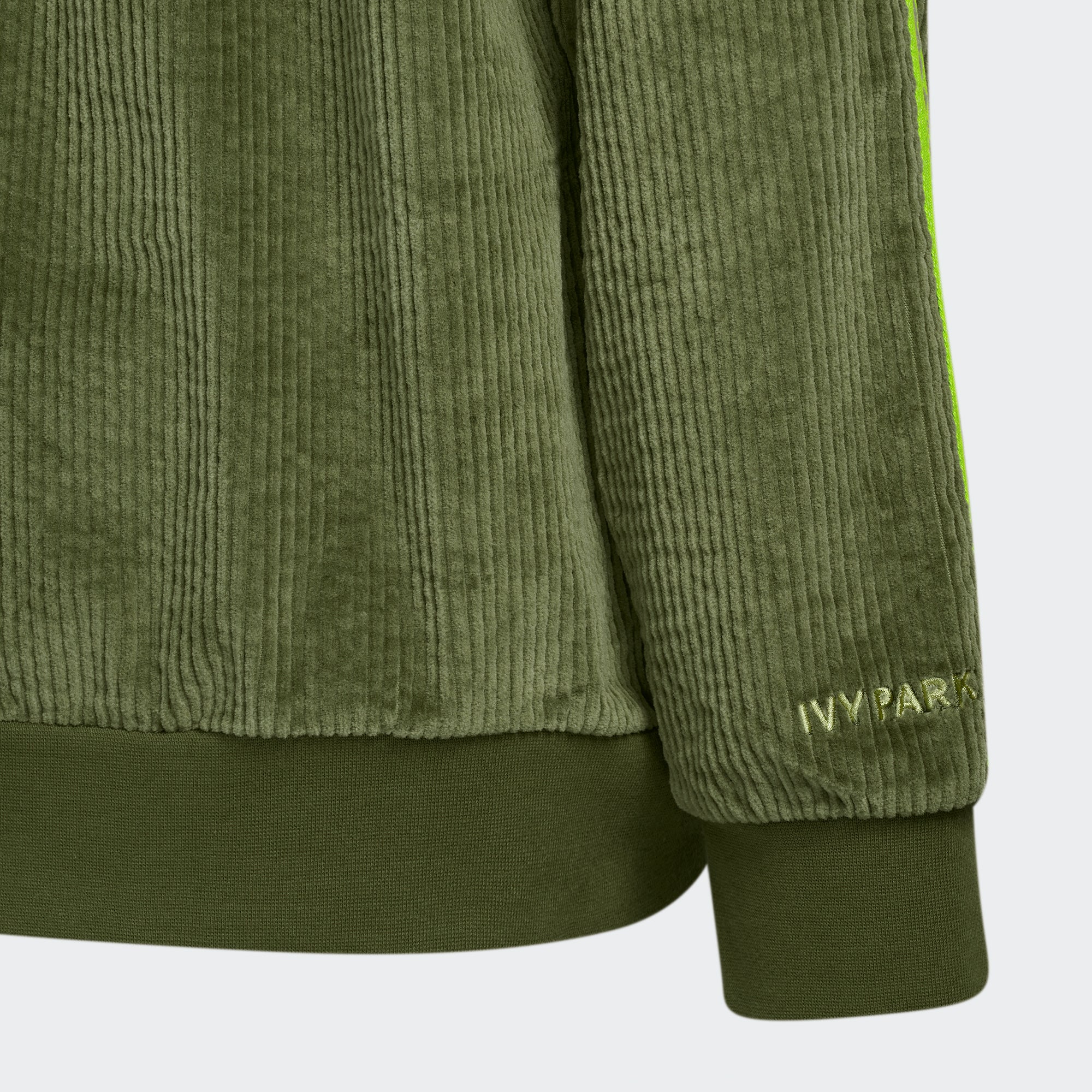 Corduroy Hoodie Wild Pine Solar Slime Adidas – Гарантія оригінальності – збільшений вид - ADIDAS