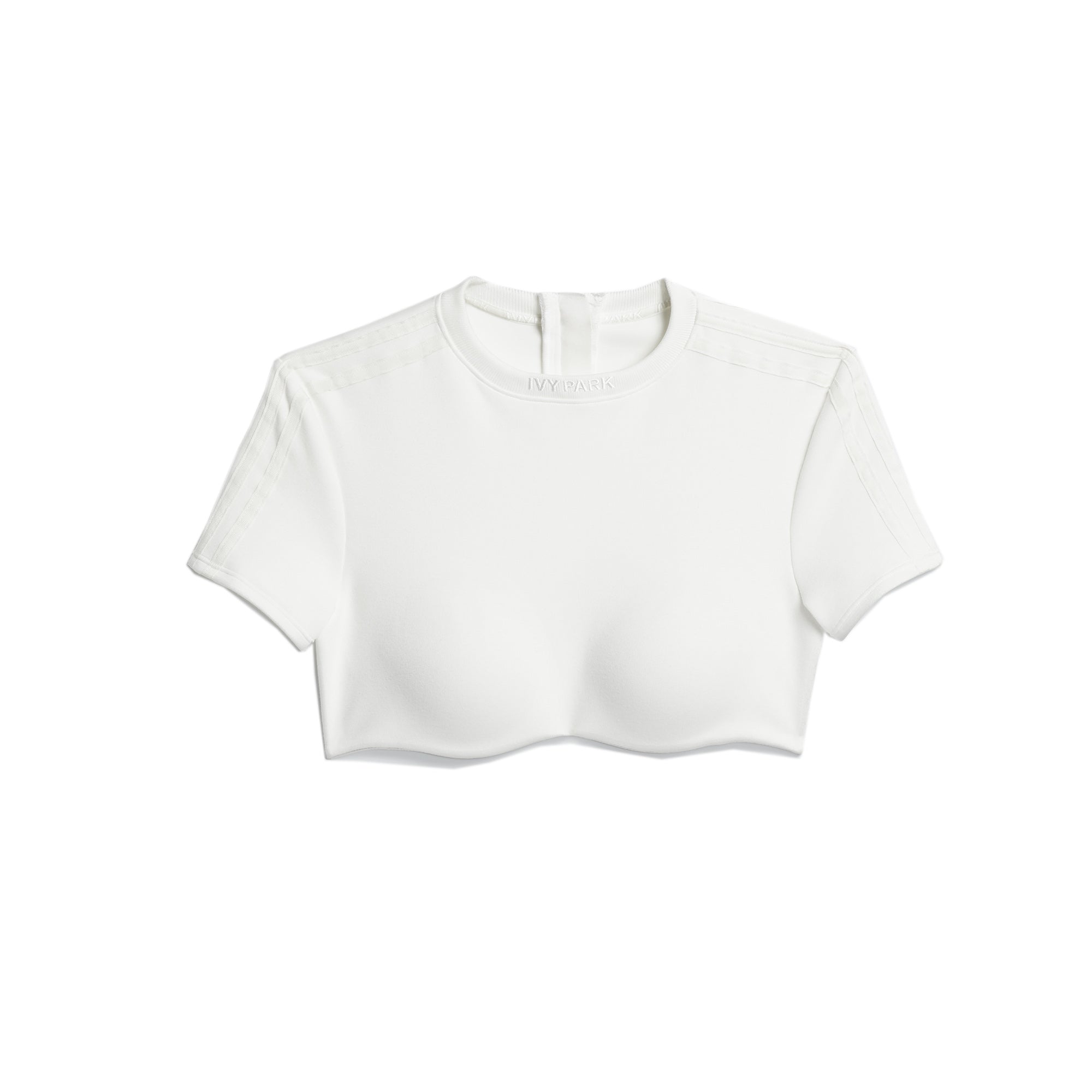 Womens Crop Top White Adidas – Гарантія оригінальності – боковий вид - ADIDAS