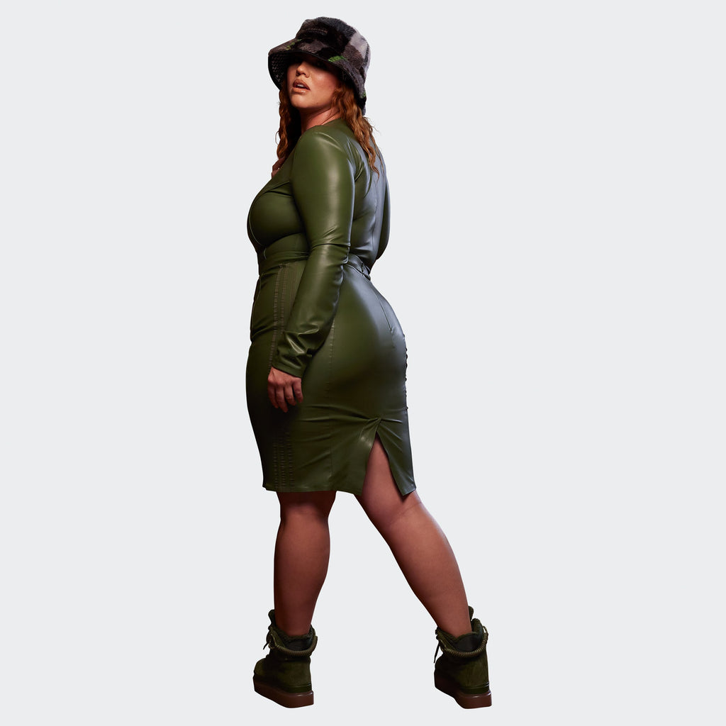 Womens Faux Leather Bodysuit Wild Pine Adidas – Гарантія оригінальності – детальний вид