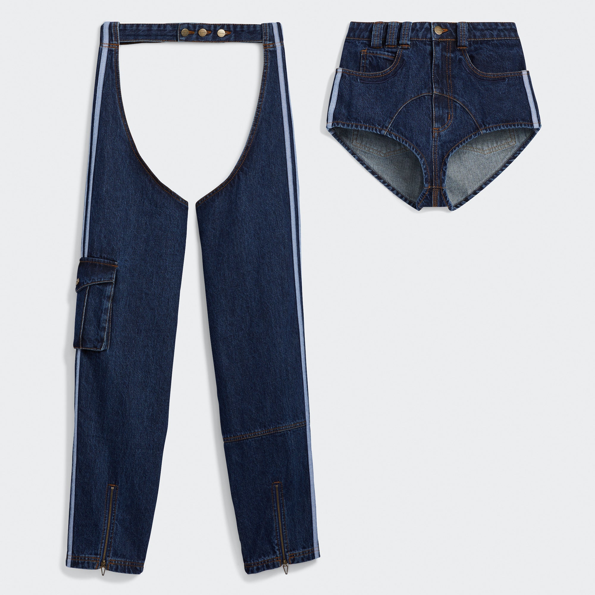 Womens Denim Chaps Drkden Adidas оригінал – Купити в Україні – вид ззаду - ADIDAS