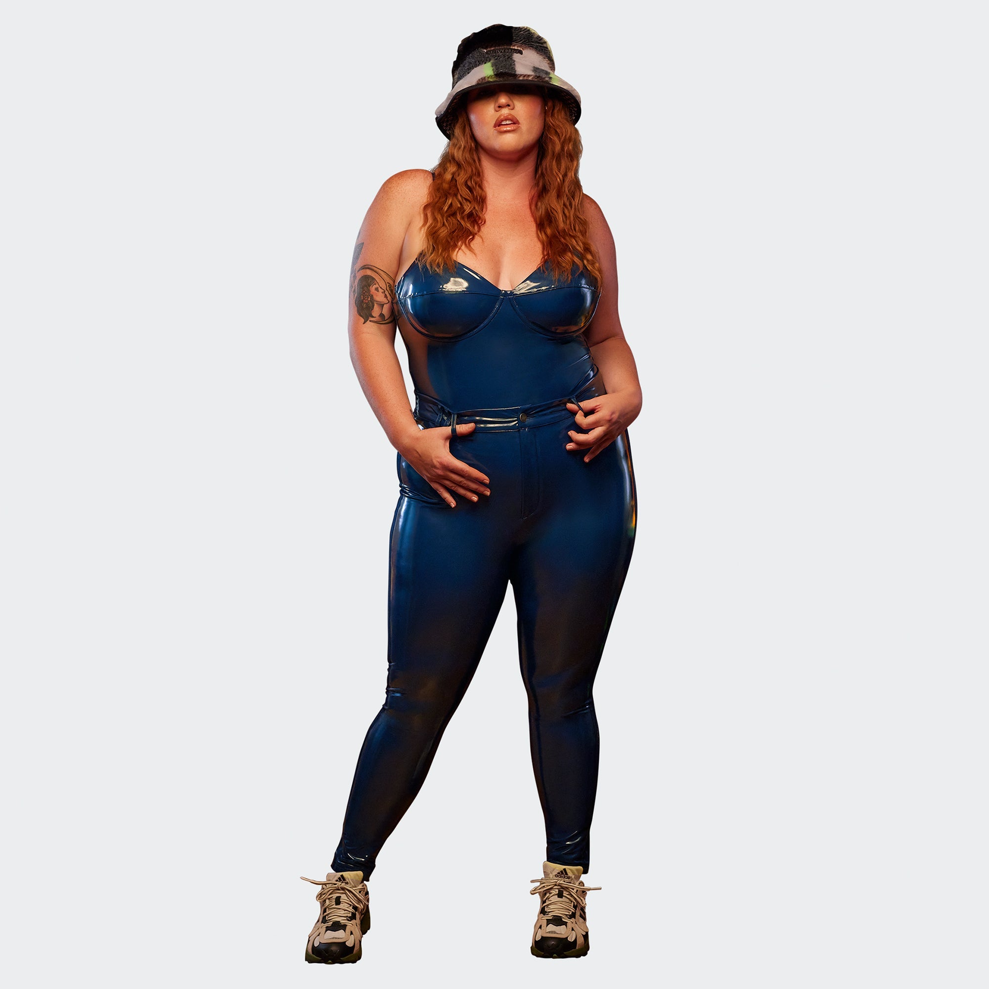 Оригінальна Womens Latex Pant Dark Blue Adidas – вид ззаду - ADIDAS