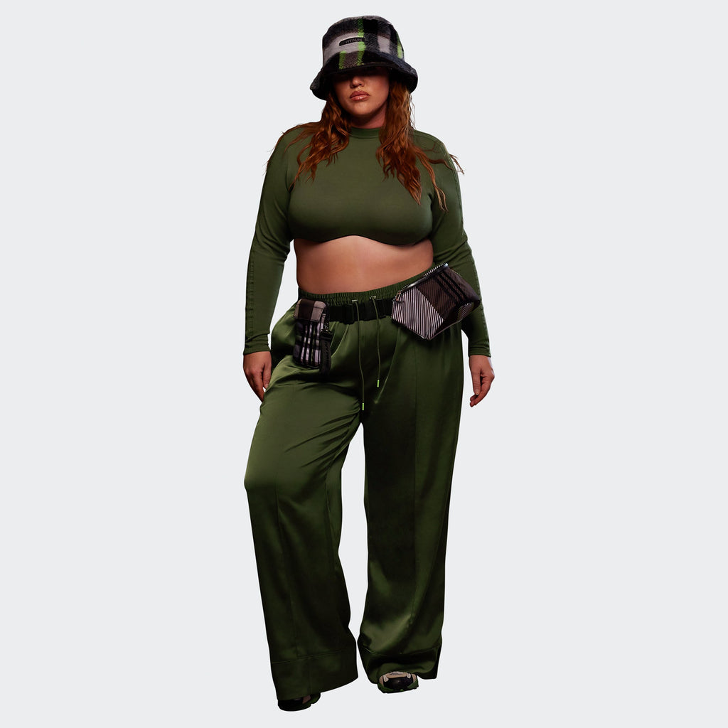 Womens Long Sleeve Crop Top Wild Pine Adidas – Гарантія оригінальності – вид ззаду