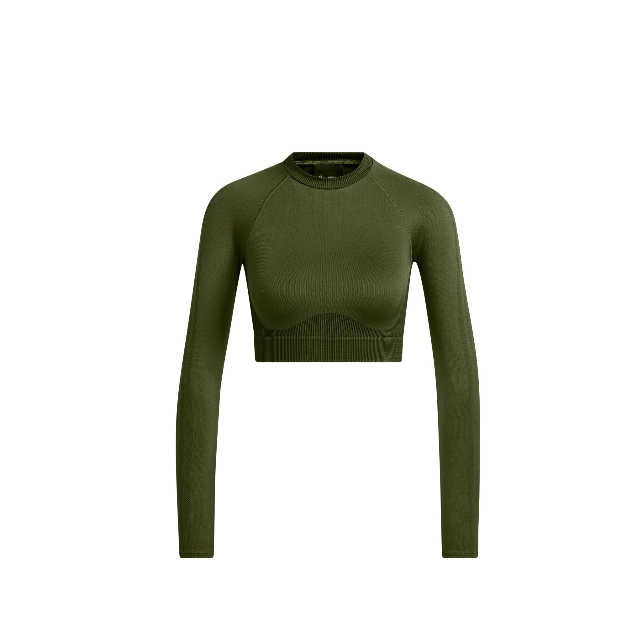 Womens Knit Crop Top 2.0 Wild Pine Adidas оригінал – Купити в Україні – боковий вид - ADIDAS