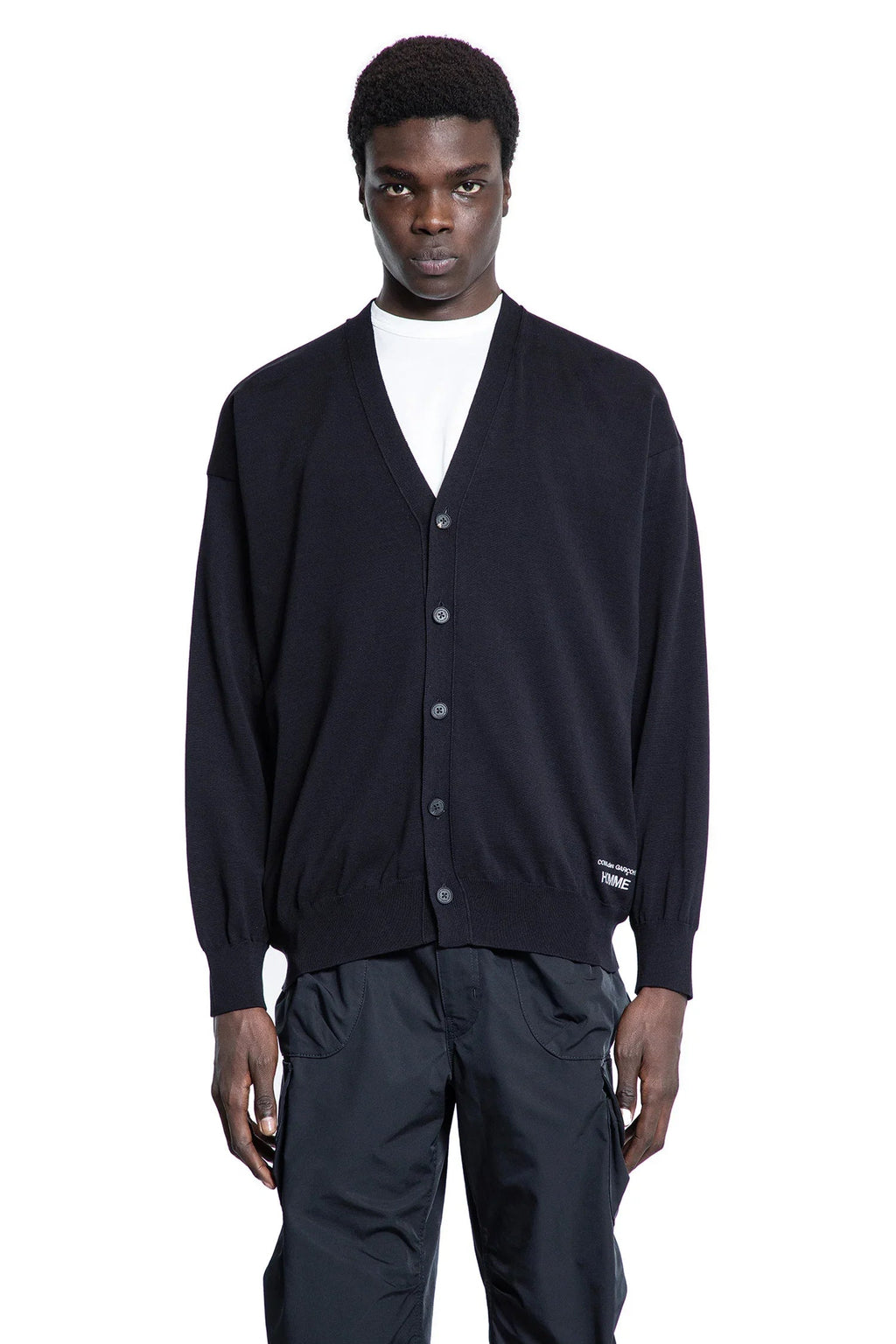 Cotton Logo Cardigan Comme des garcons оригінал – Купити в Україні – боковий вид