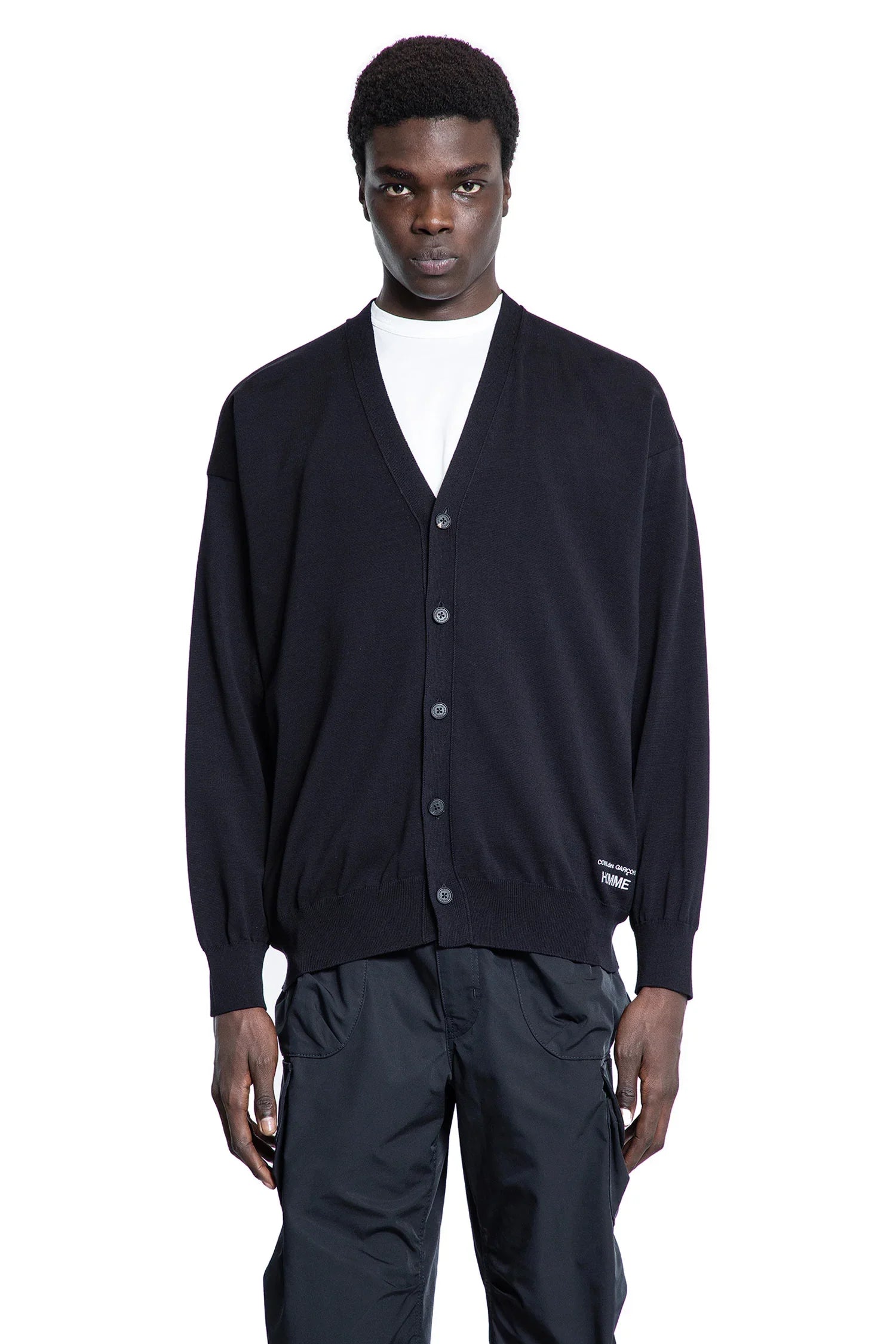 Cotton Logo Cardigan Comme des garcons оригінал – Купити в Україні – боковий вид
