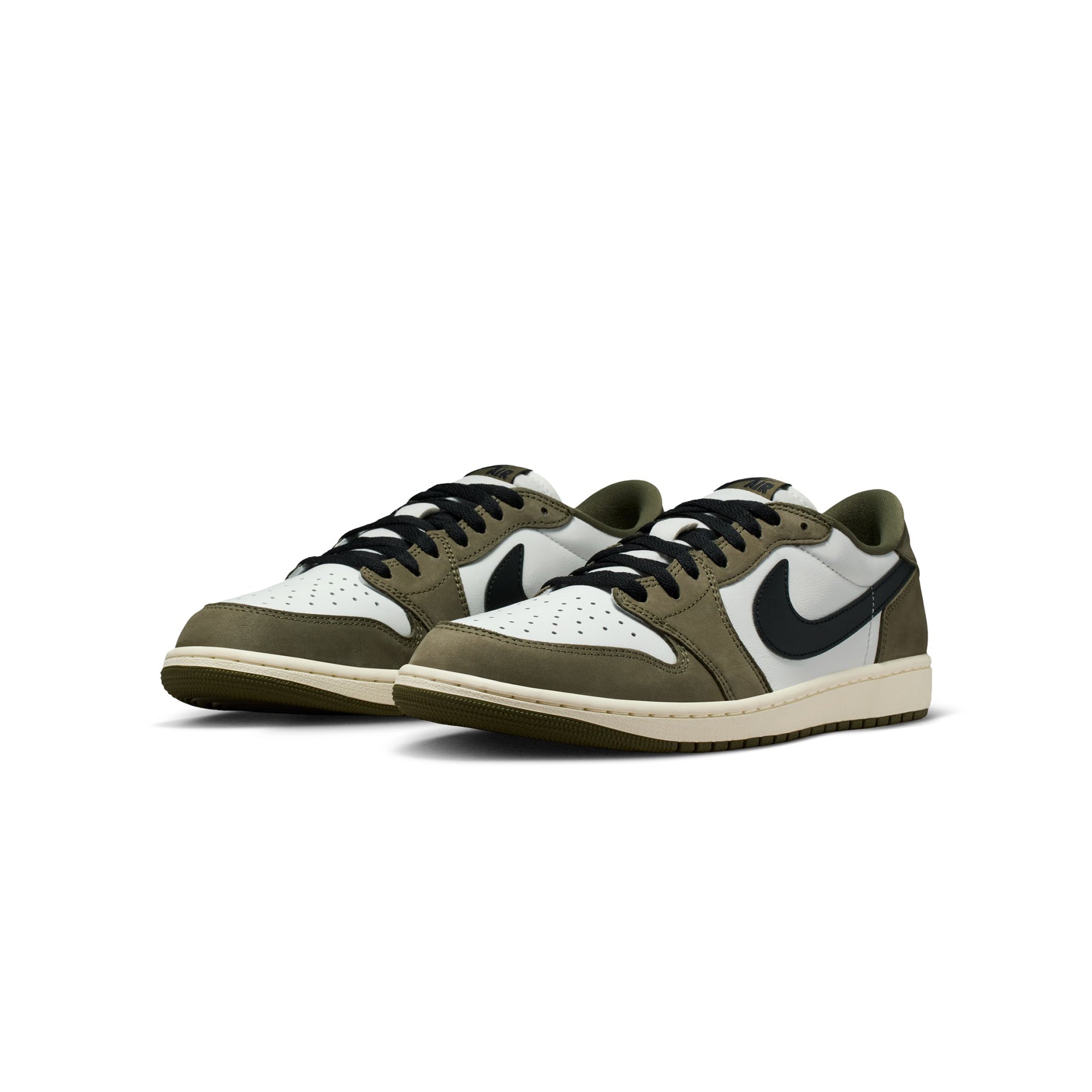 1 Mens Retro Low Medium Olive Shoes Air jordan – Гарантія оригінальності – вид ззаду