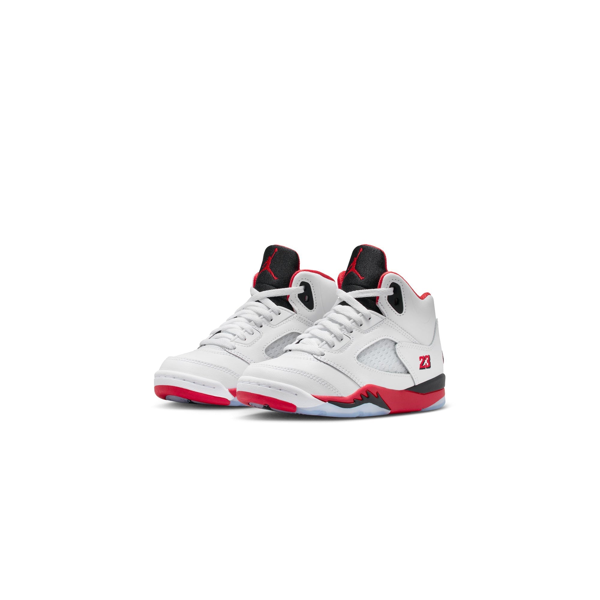 5 Little Kids Retro "Fire Red" Shoes AIR JORDAN – Гарантія оригінальності – вид ззаду