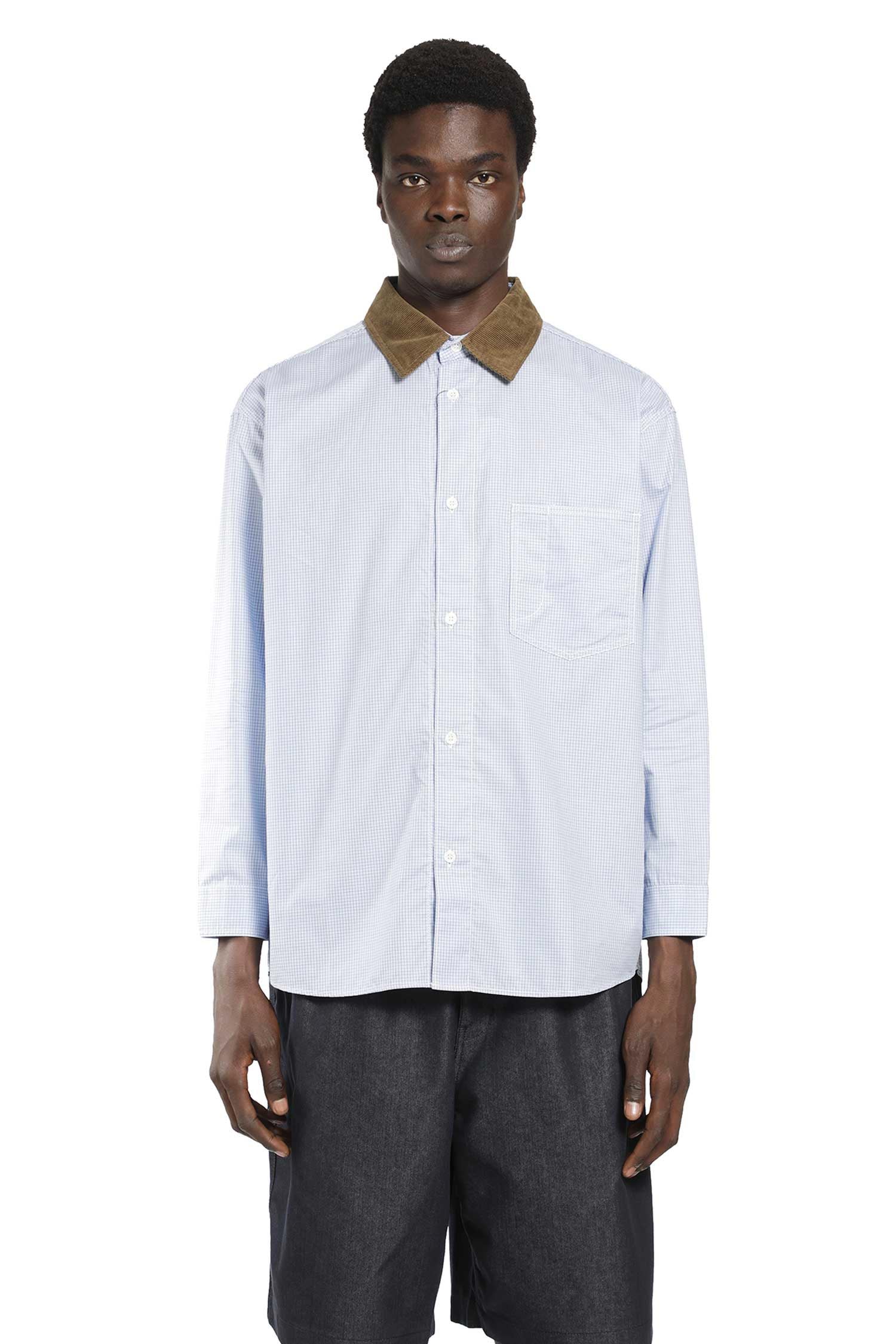 Check Shirt With Corduroy Collar Comme des garcons оригінал – Купити в Україні – вид ззаду