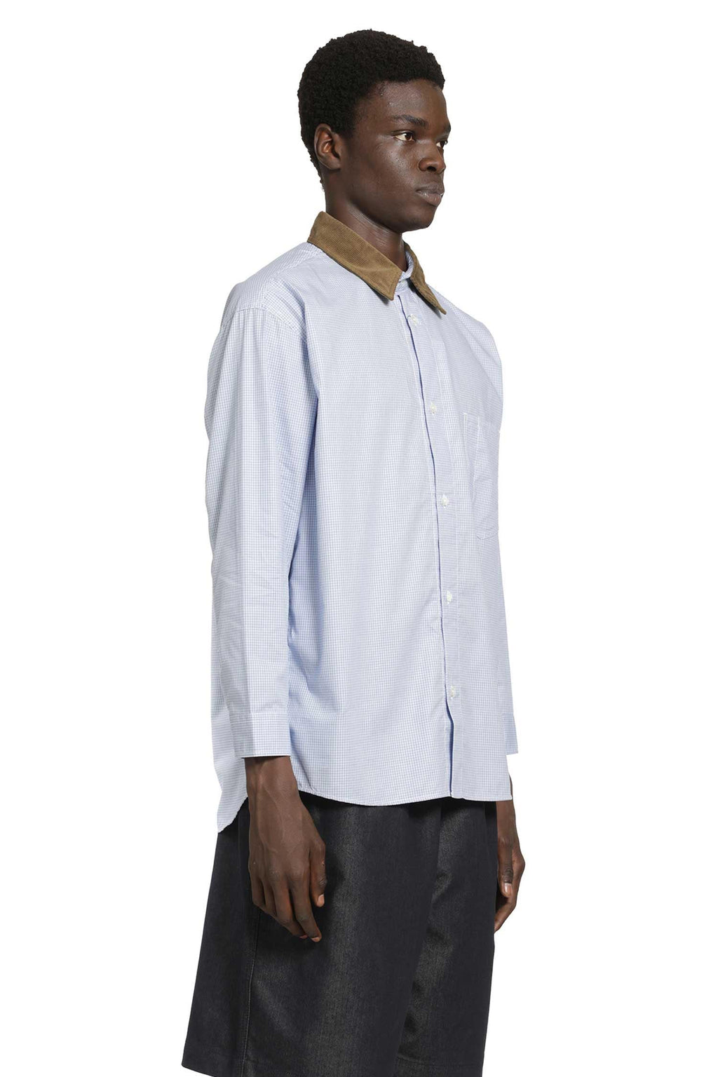 Check Shirt With Corduroy Collar Comme des garcons оригінал – Купити в Україні – детальний вид