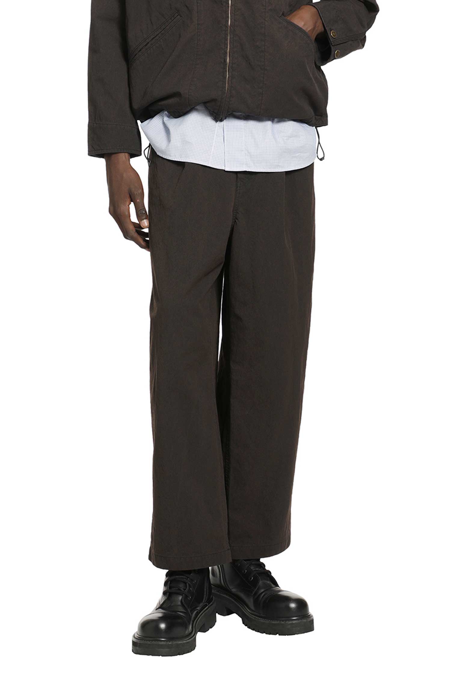 Pleated Cotton Canvas Trousers Comme des garcons – Гарантія оригінальності – боковий вид