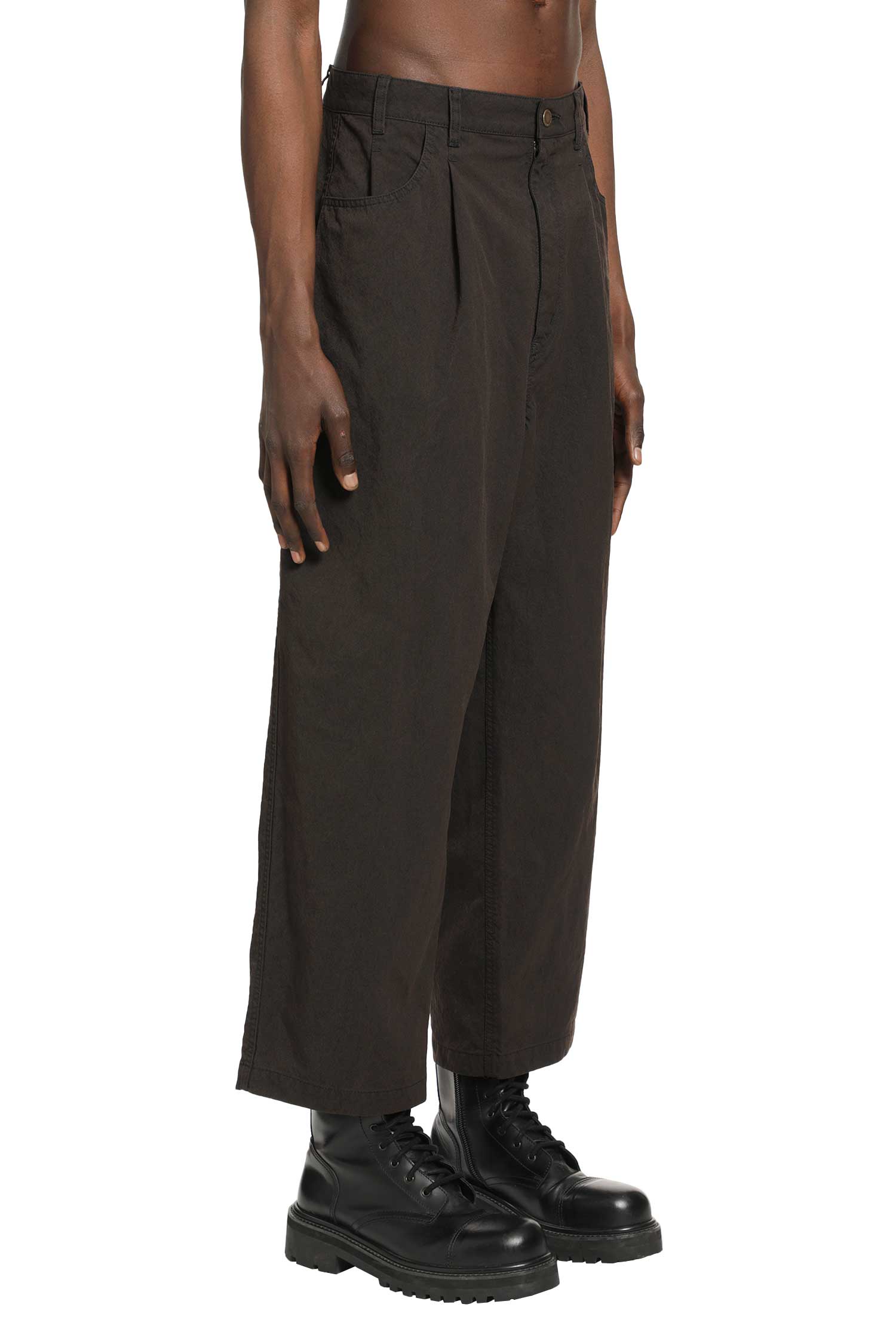 Pleated Cotton Canvas Trousers Comme des garcons – Гарантія оригінальності – детальний вид