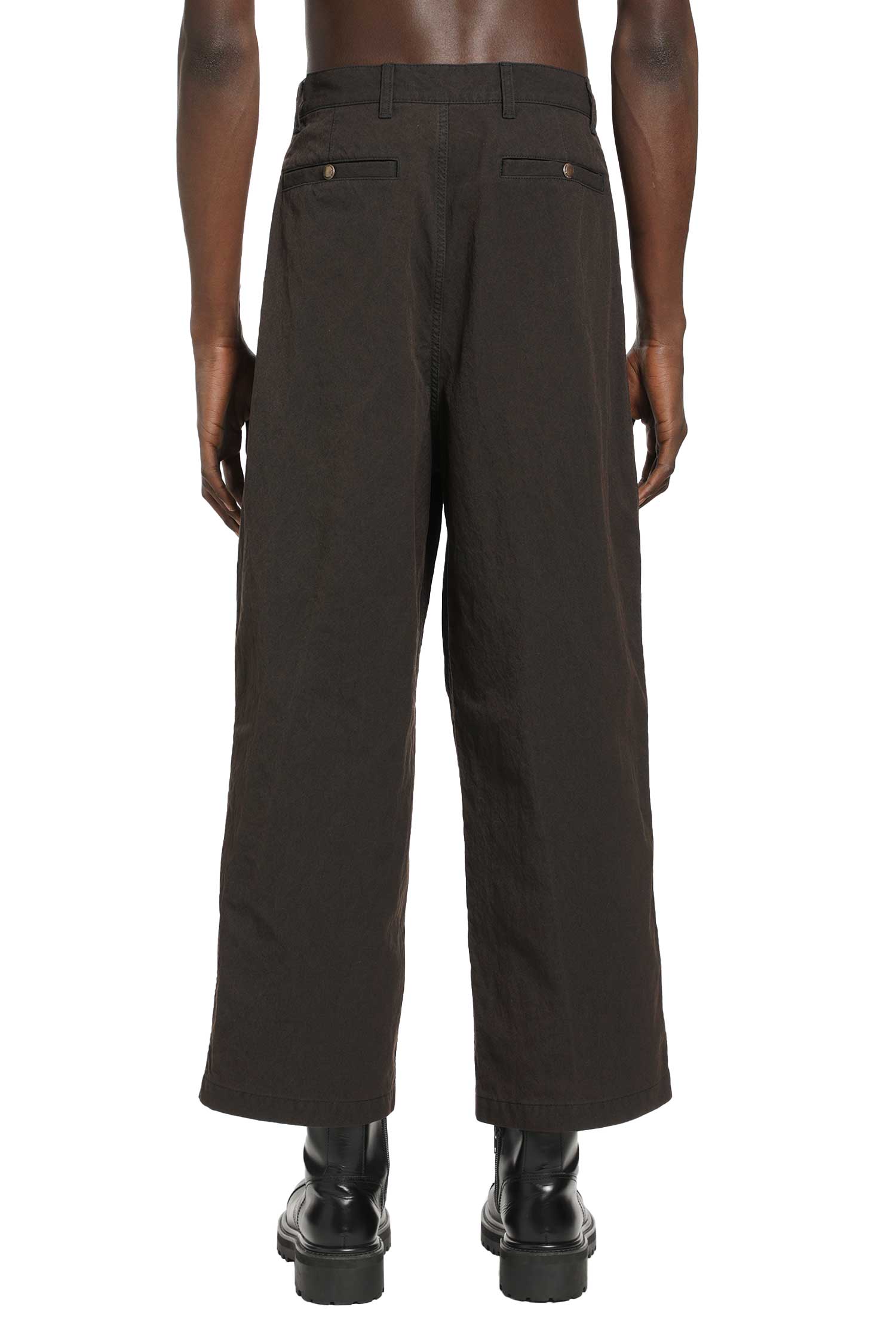 Pleated Cotton Canvas Trousers Comme des garcons – Гарантія оригінальності – збільшений вид