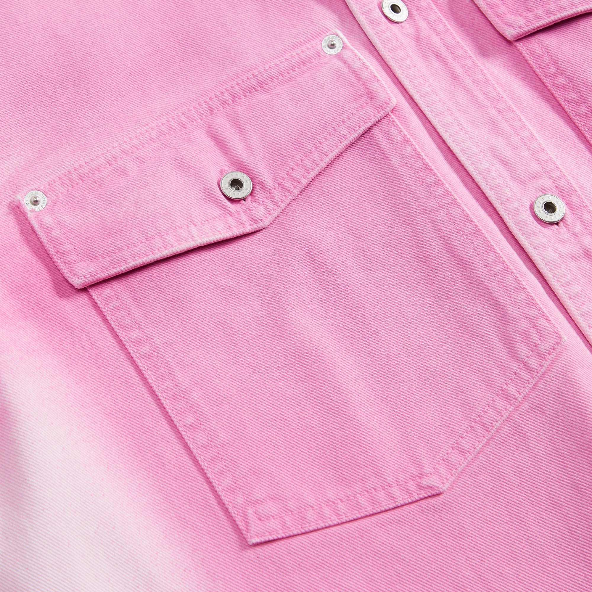 Gradient Denim Long Sleeve Shirt Fuchsia Pink Heron preston – Гарантія оригінальності – детальний вид