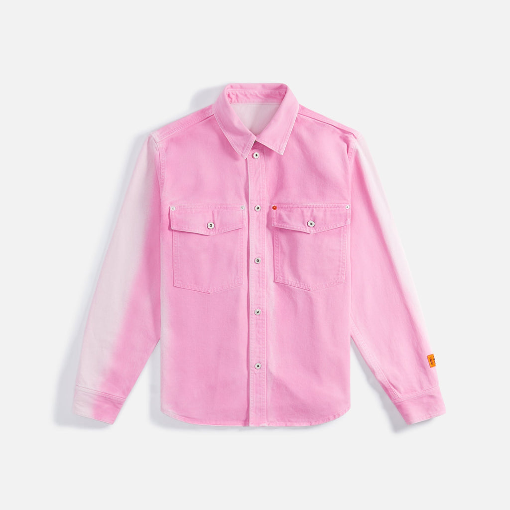 Gradient Denim Long Sleeve Shirt Fuchsia Pink Heron preston – Гарантія оригінальності – боковий вид