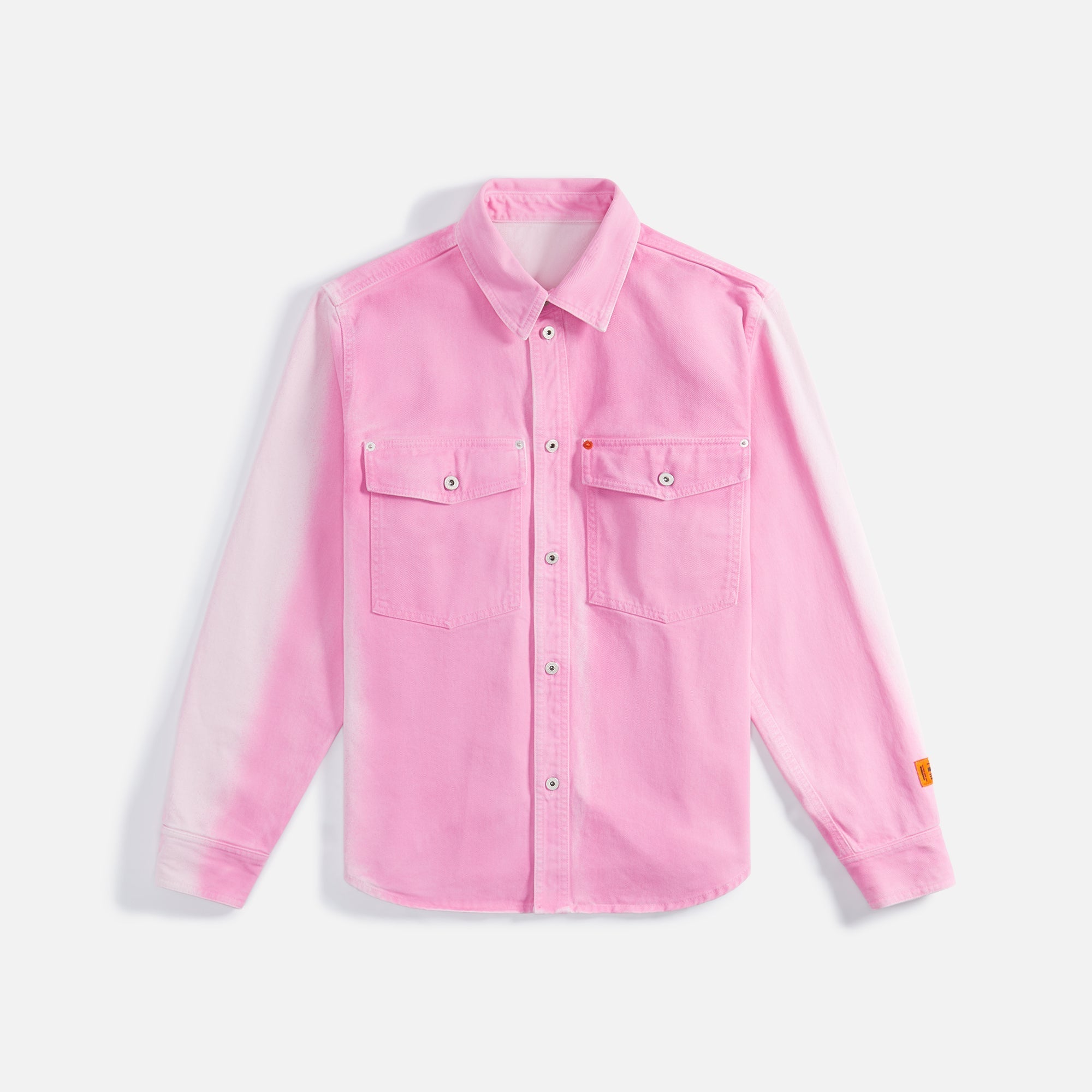 Gradient Denim Long Sleeve Shirt Fuchsia Pink Heron preston – Гарантія оригінальності – боковий вид