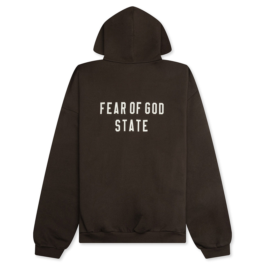 Heavy Fleece Fullzip Hoodie Fear of god – Гарантія оригінальності – вид ззаду - FEAR OF GOD