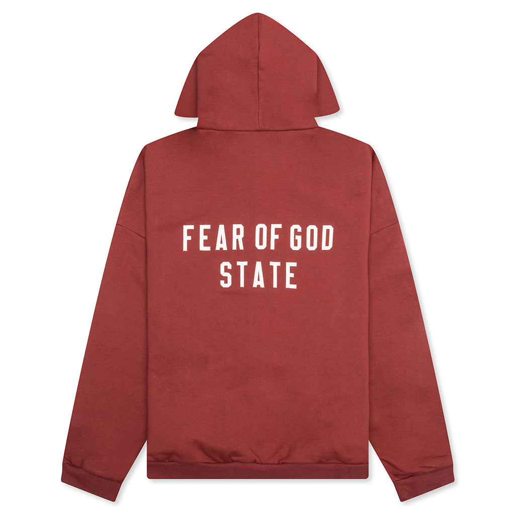 Heavy Fleece Fullzip Hoodie Fear of god – Гарантія оригінальності – вид ззаду