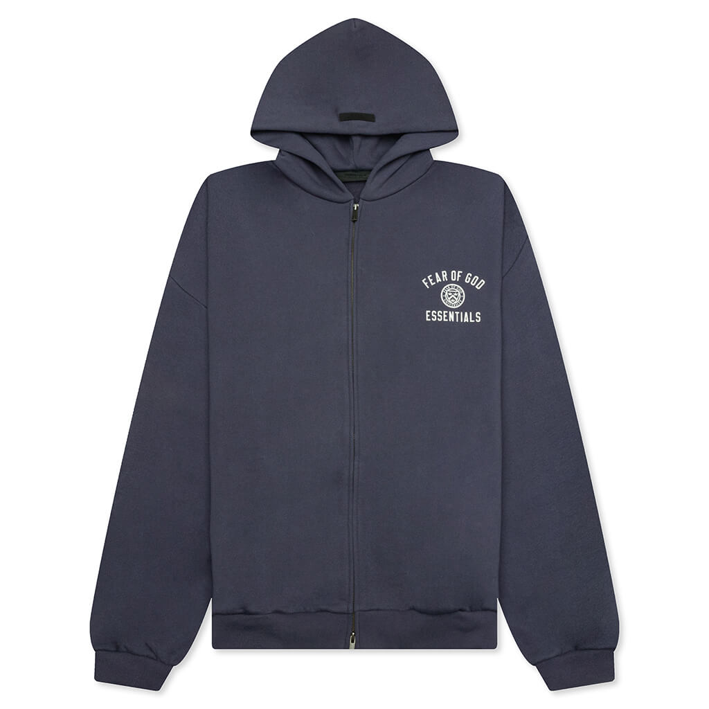 Heavy Fleece Fullzip Hoodie Fear of god – Гарантія оригінальності – боковий вид - FEAR OF GOD