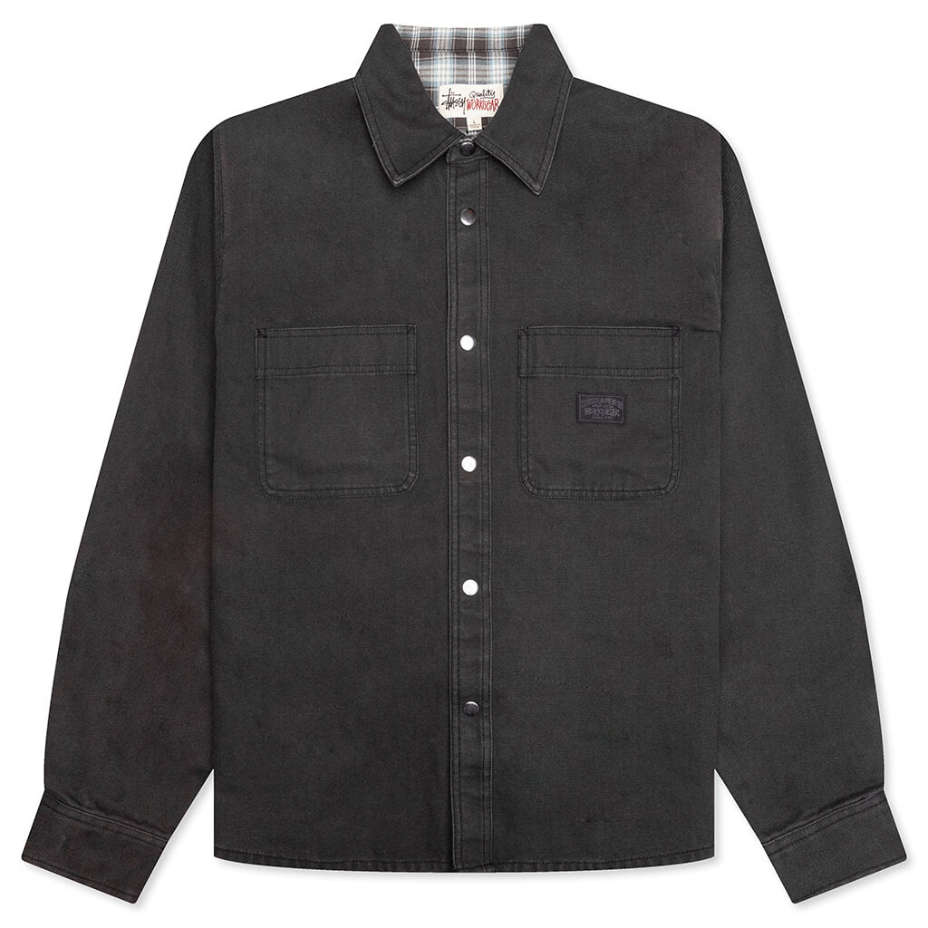 Heavy Washed Canvas Shirt Stussy оригінал – Купити в Україні – боковий вид