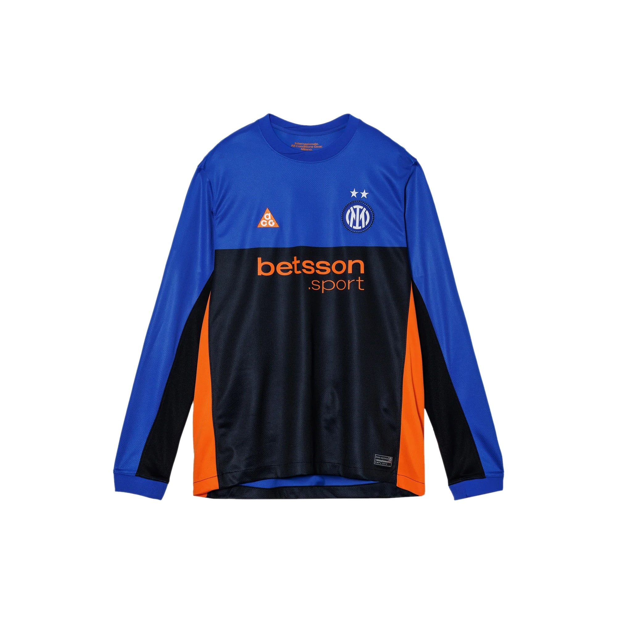 X Inter Milan Acg Dri Fit Soccer Ls Replica Jersey Nike оригінал – Купити в Україні – боковий вид