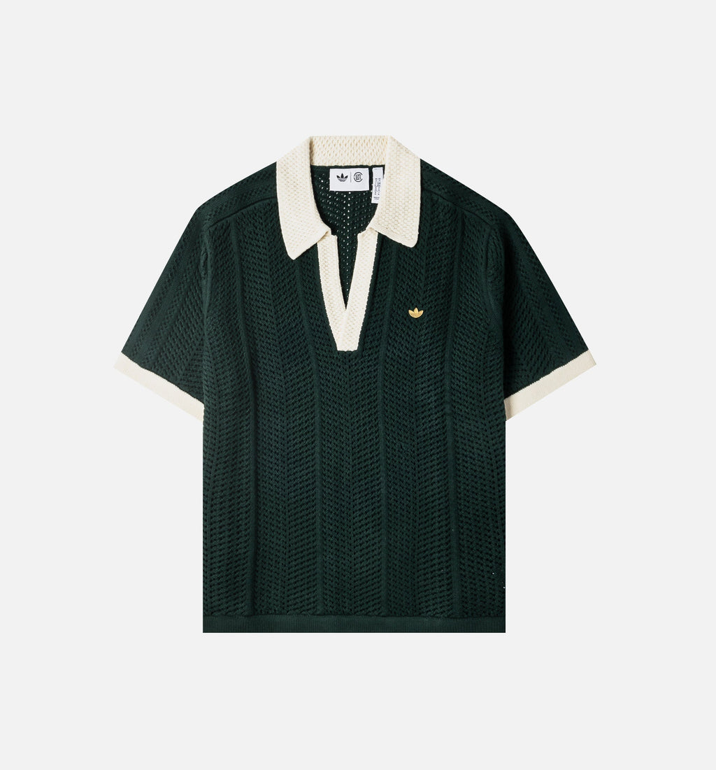 Clot X Adidas Knit Polo Mens Short Sleeve Shirt Adidas – Гарантія оригінальності – боковий вид