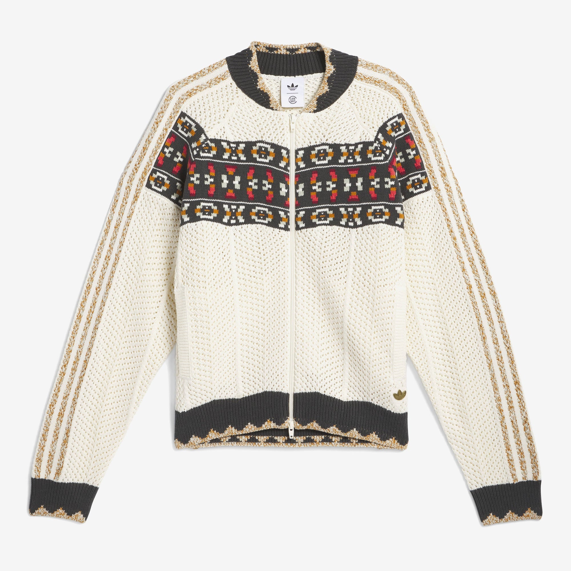 Оригінальна Crochet Track Top X Clot By Edison Chen Adidas – боковий вид