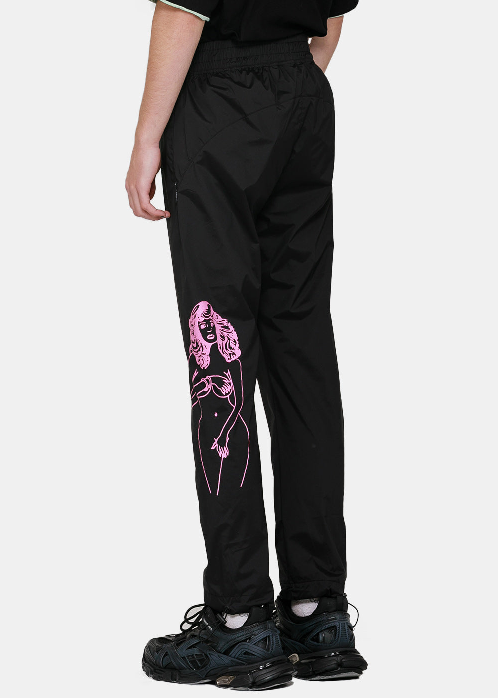 Оригінальна Black Woman Print Sportpants Palm angels – вид ззаду